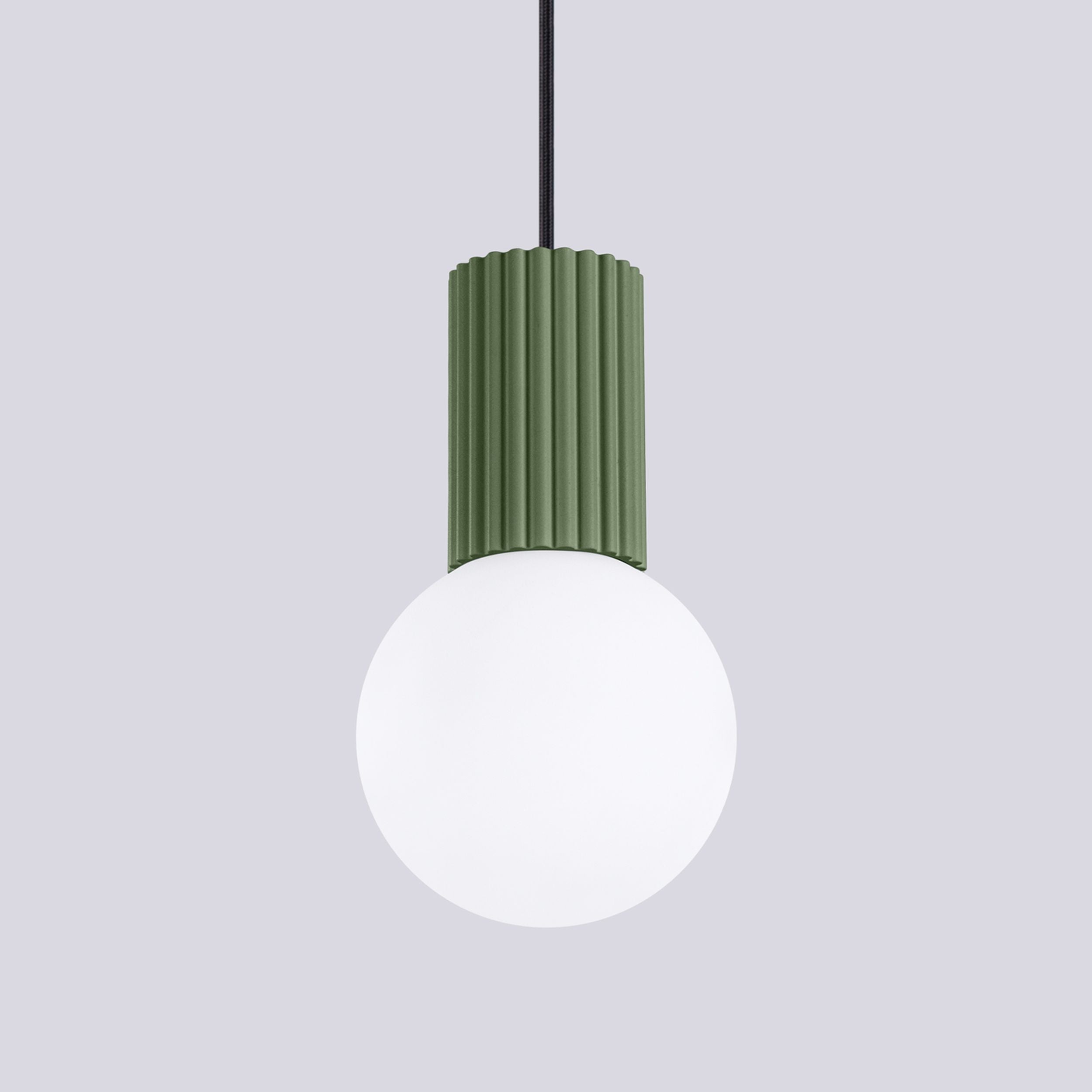 Lampa wisząca Halo 1 zielona oliwka