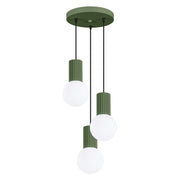 Lampa wisząca Halo 3P zielona oliwka