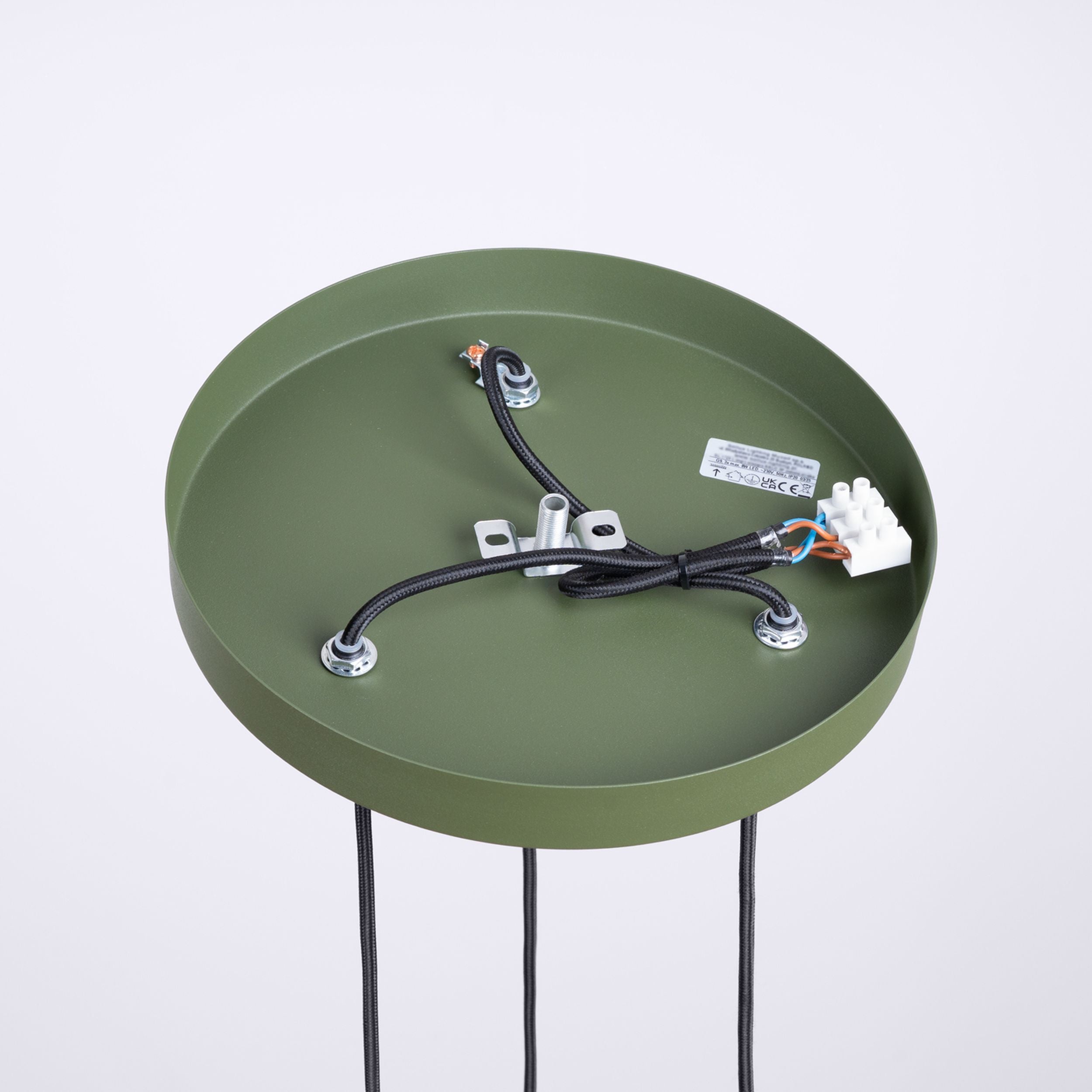 Lampa wisząca Halo 3P zielona oliwka