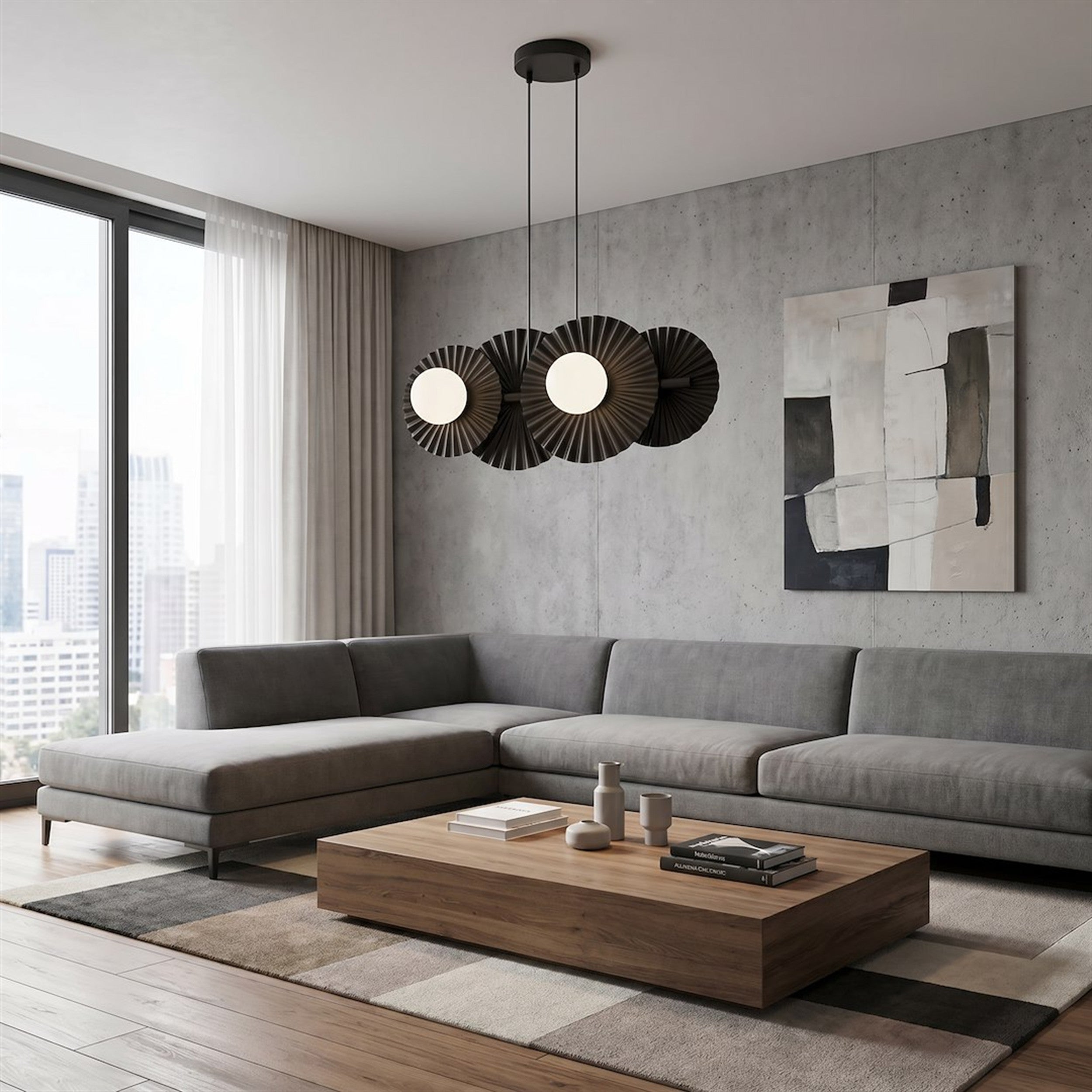 Lampa wisząca Umbra x4 czarna