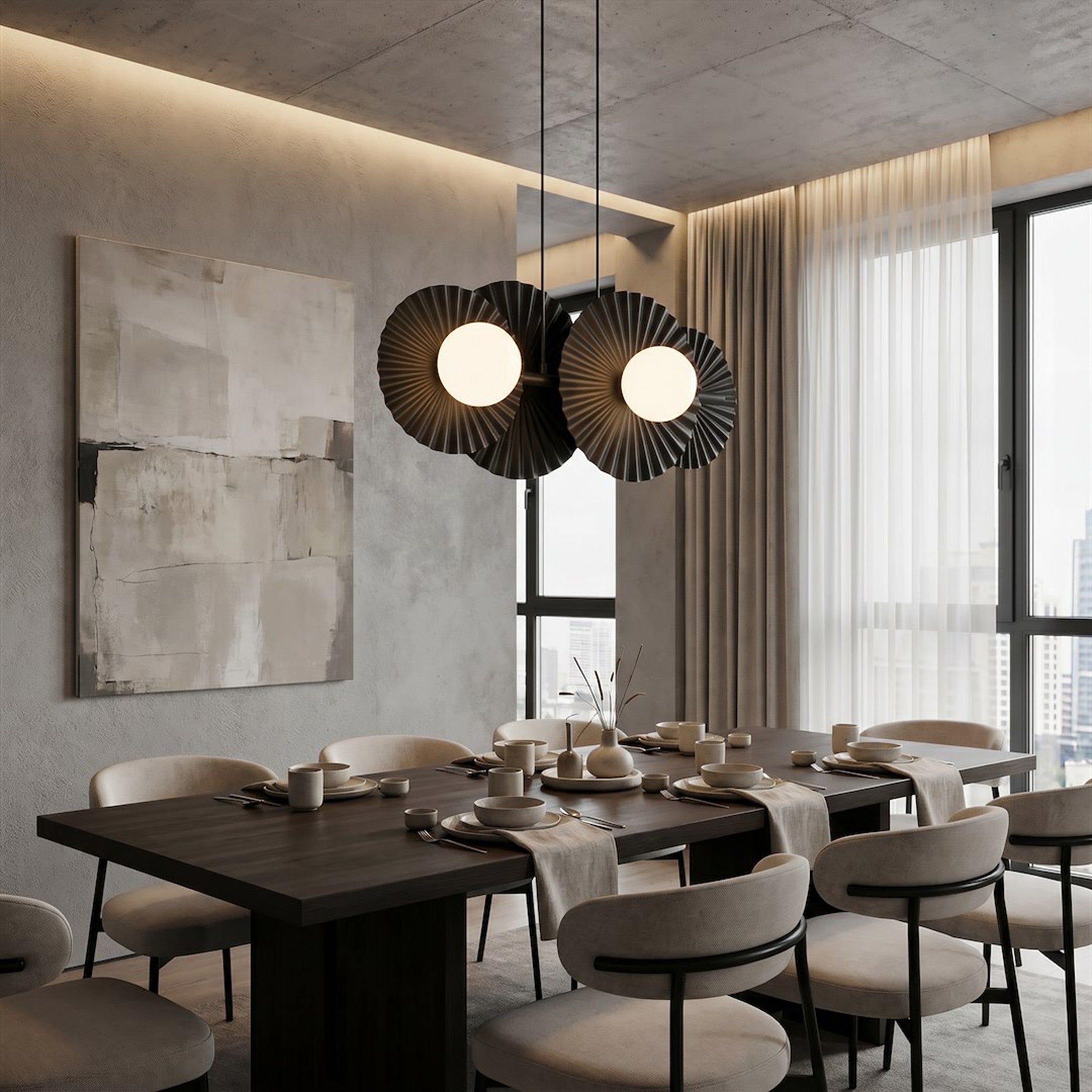 Lampa wisząca Umbra x4 czarna