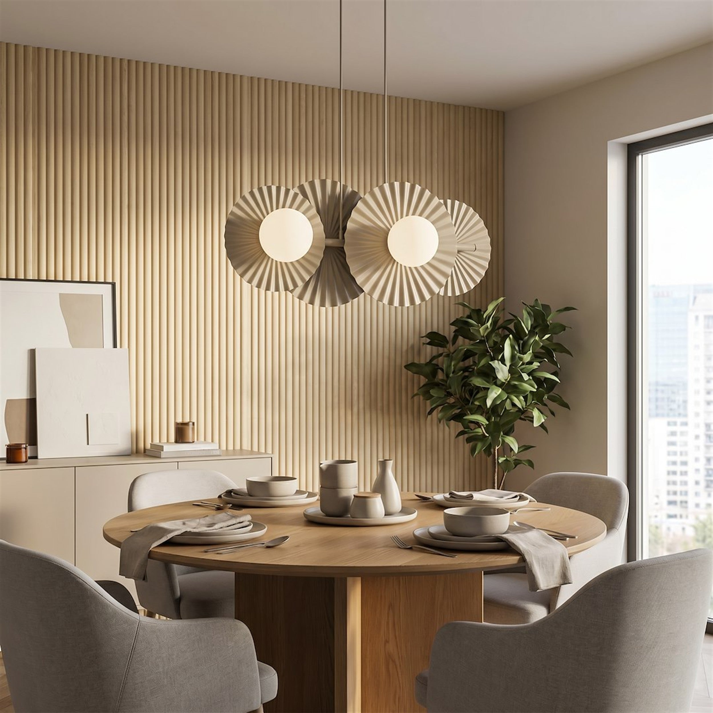 Lampa wisząca Umbra x4 mokka