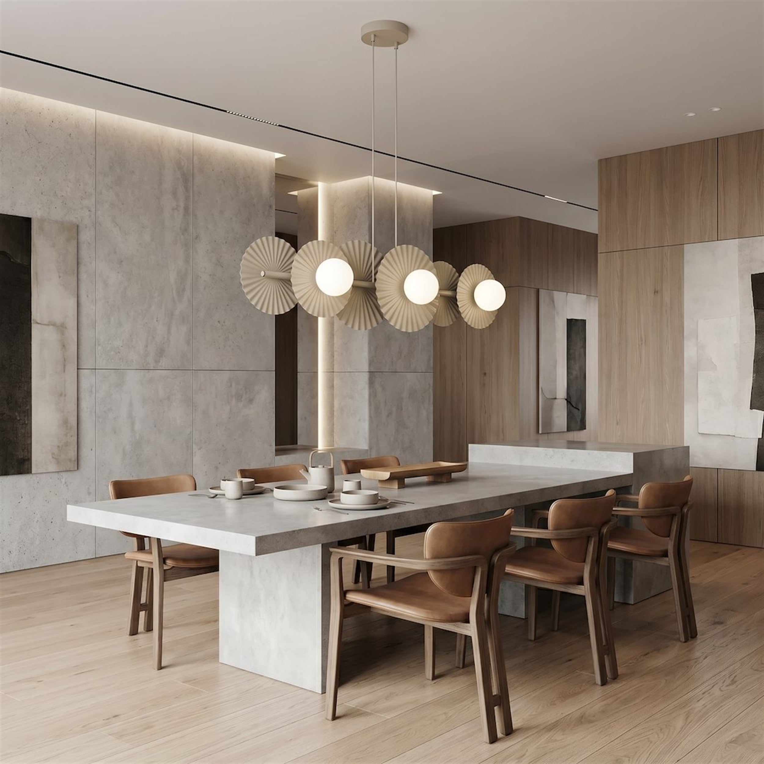 Lampa wisząca Umbra x6 mokka