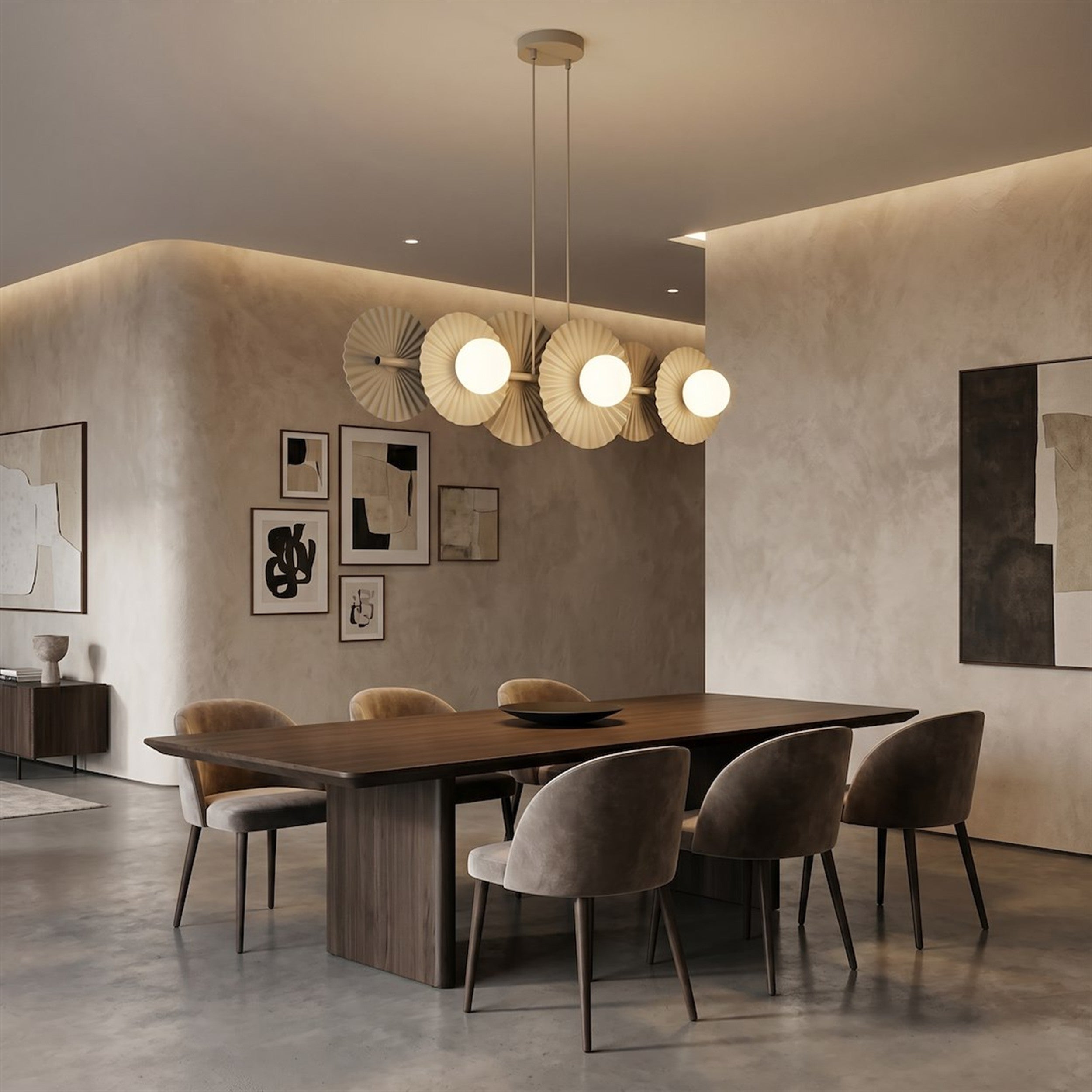 Lampa wisząca Umbra x6 mokka