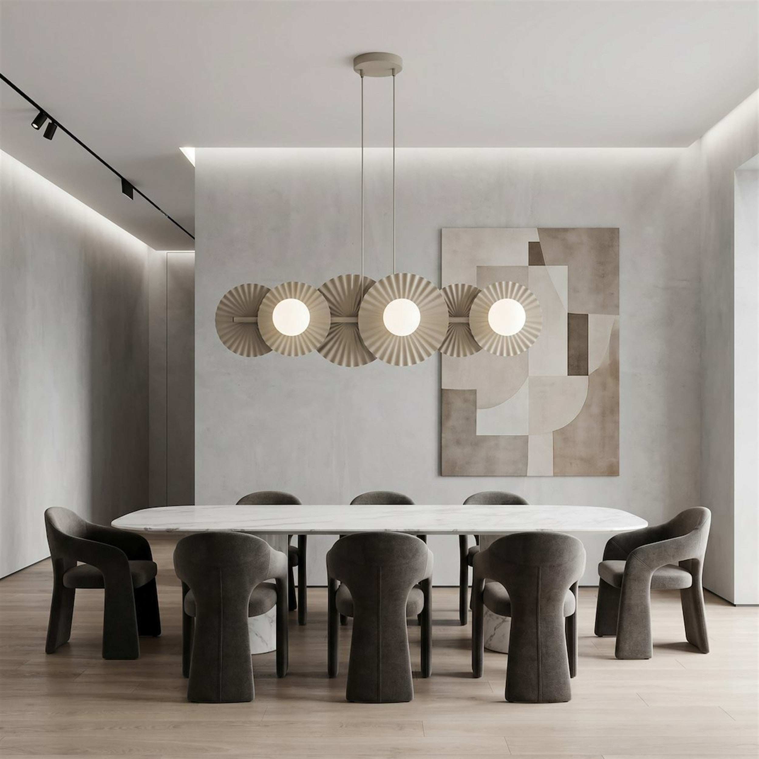 Lampa wisząca Umbra x6 mokka