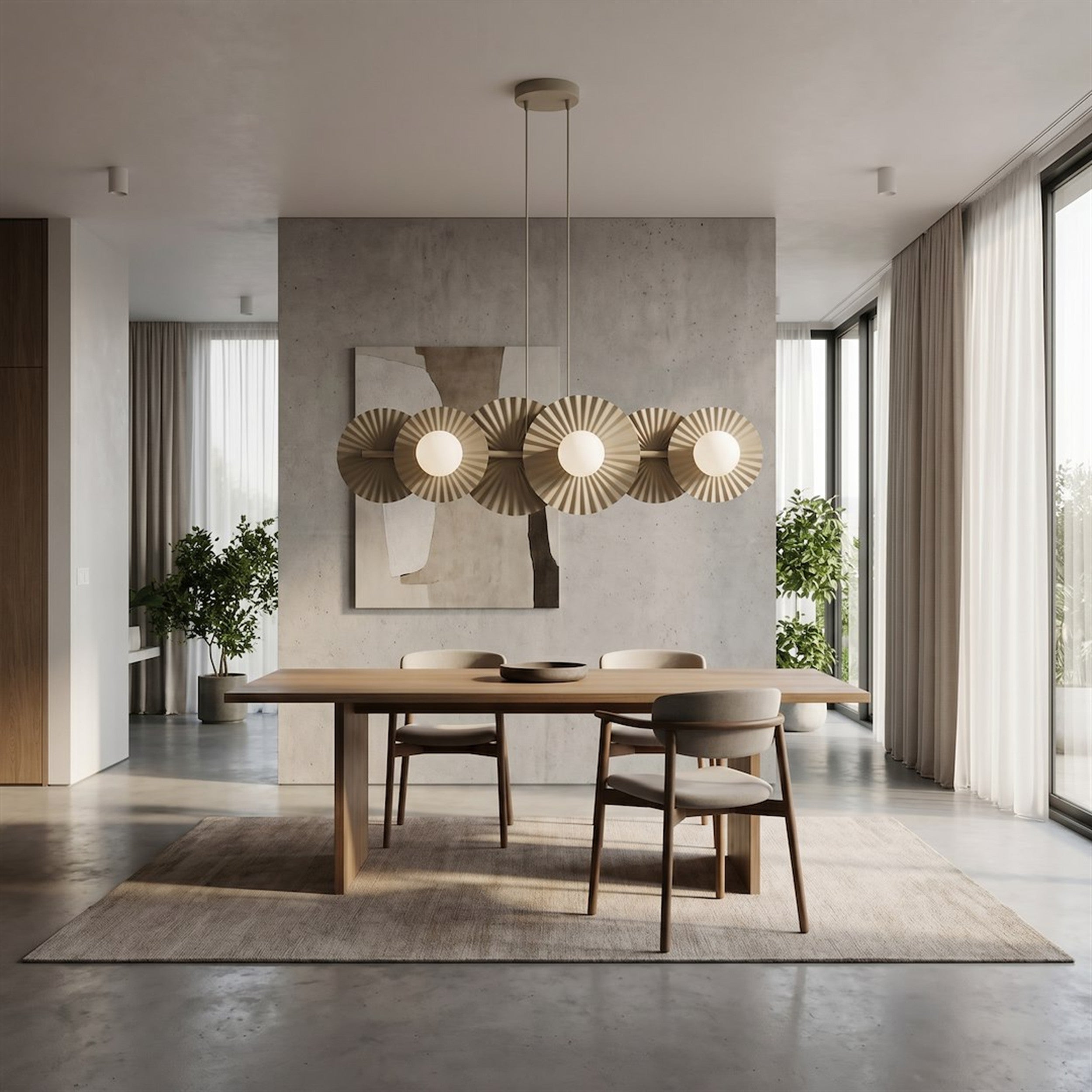 Lampa wisząca Umbra x6 mokka