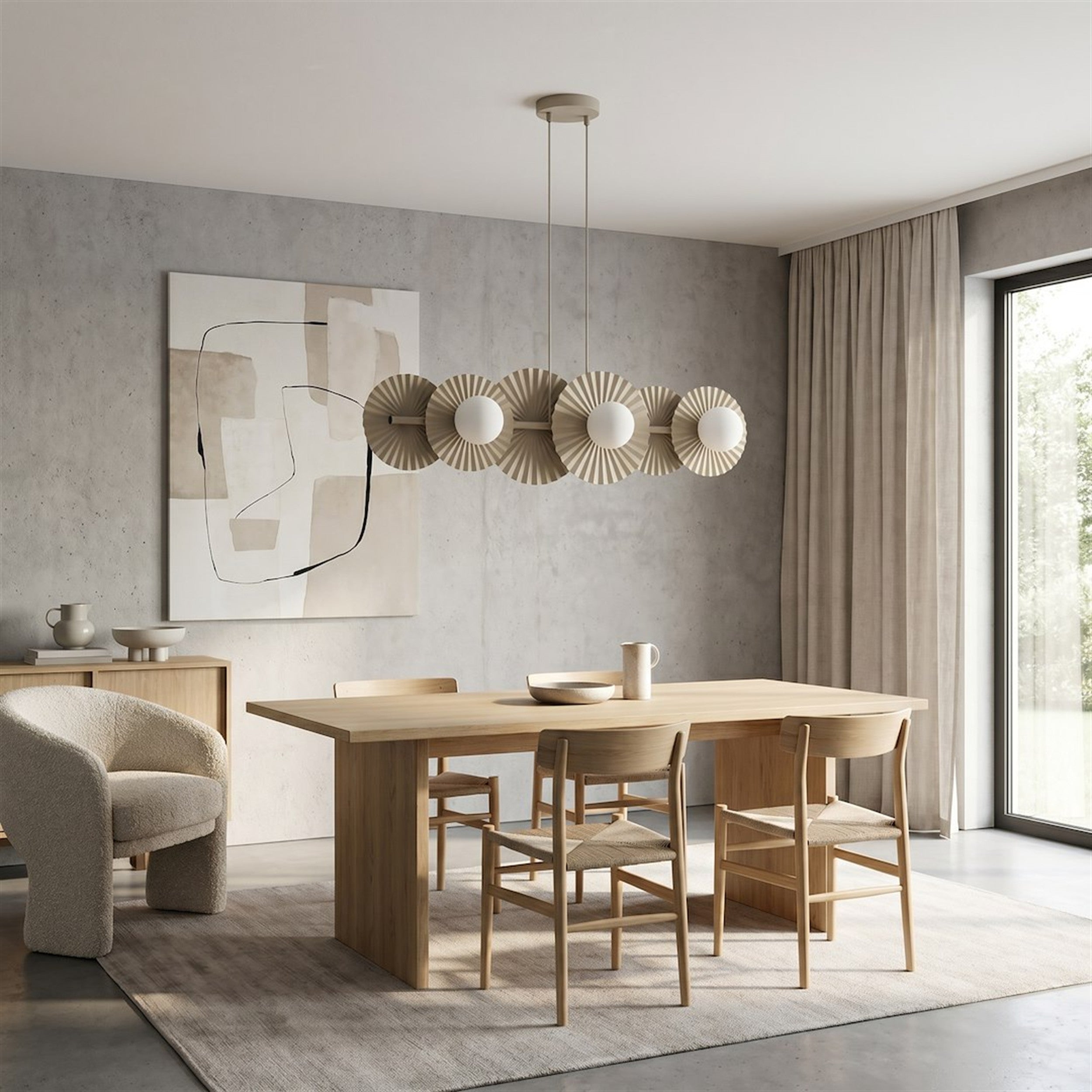 Lampa wisząca Umbra x6 mokka