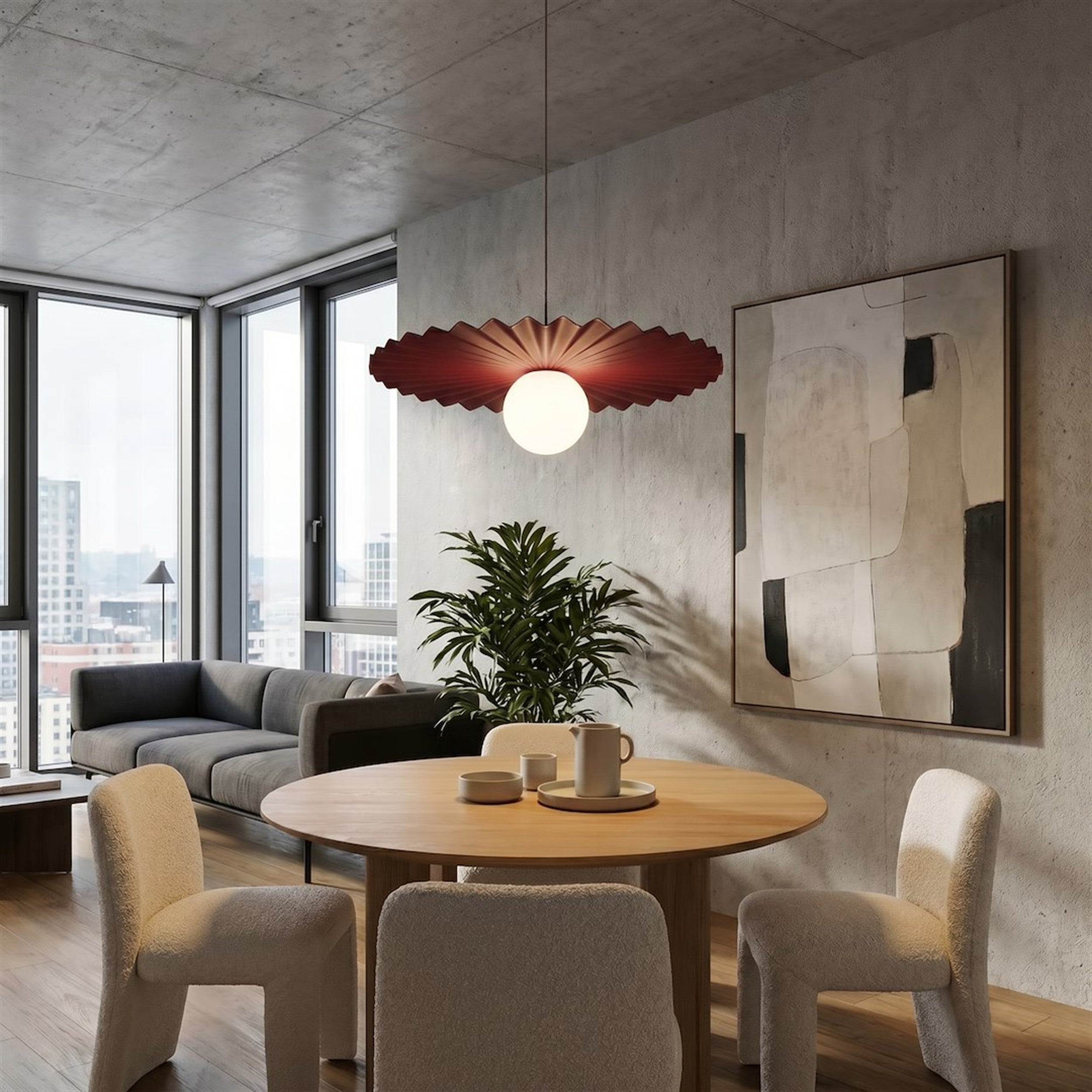 Lampa wisząca Umbra burgundowa