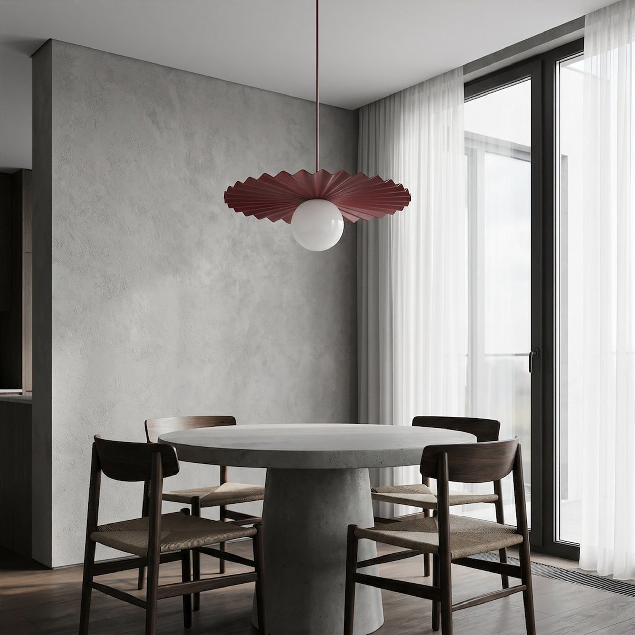Lampa wisząca Umbra burgundowa