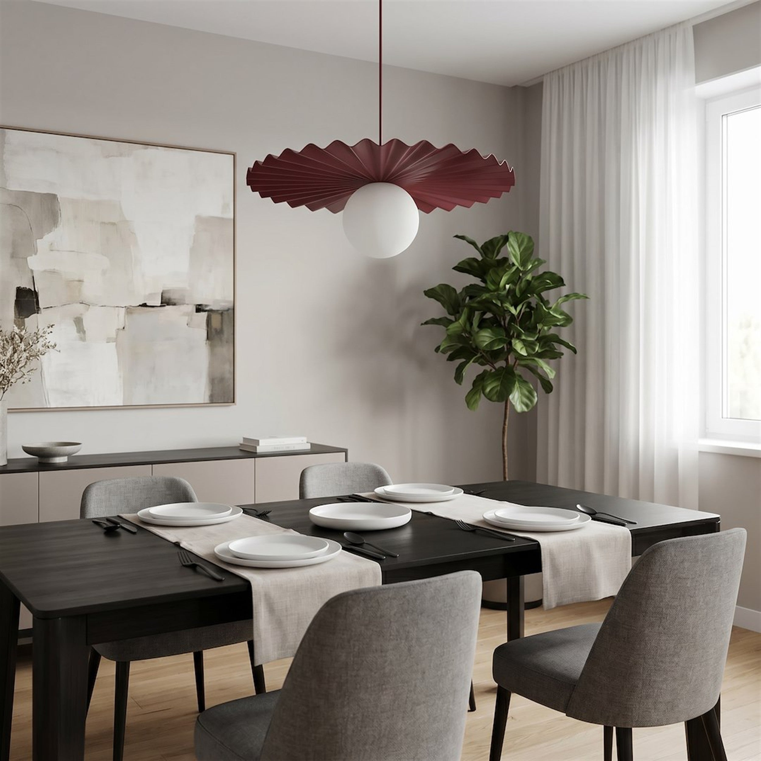 Lampa wisząca Umbra burgundowa