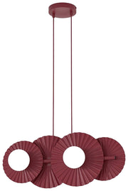 Lampa wisząca Umbra x4 burgundowa