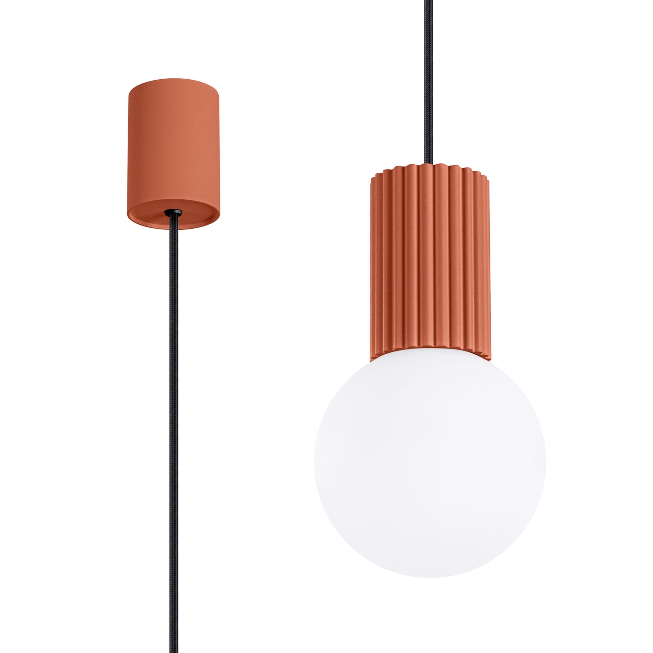 Lampa wisząca Halo 1 ochra czerwona