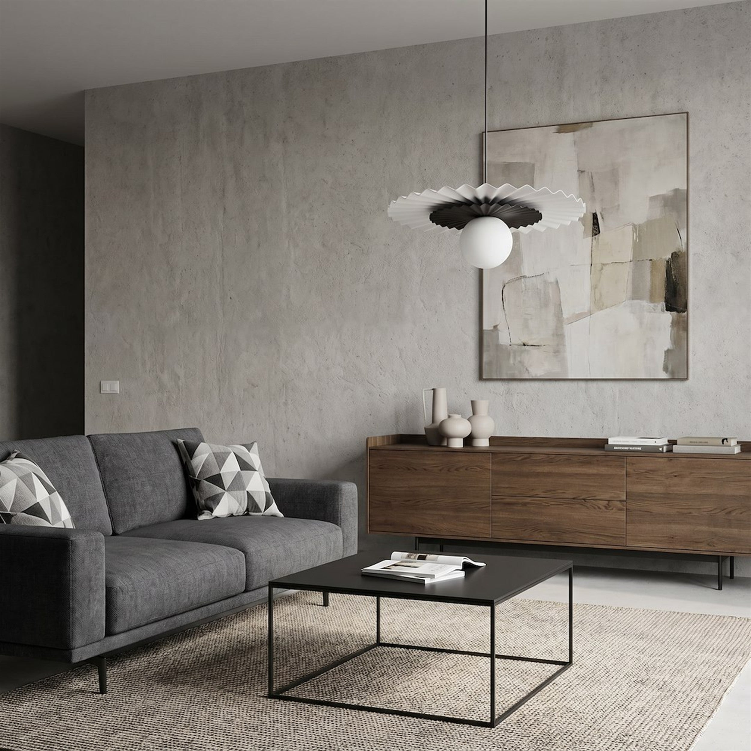 Lampa wisząca Umbra czerń/biel