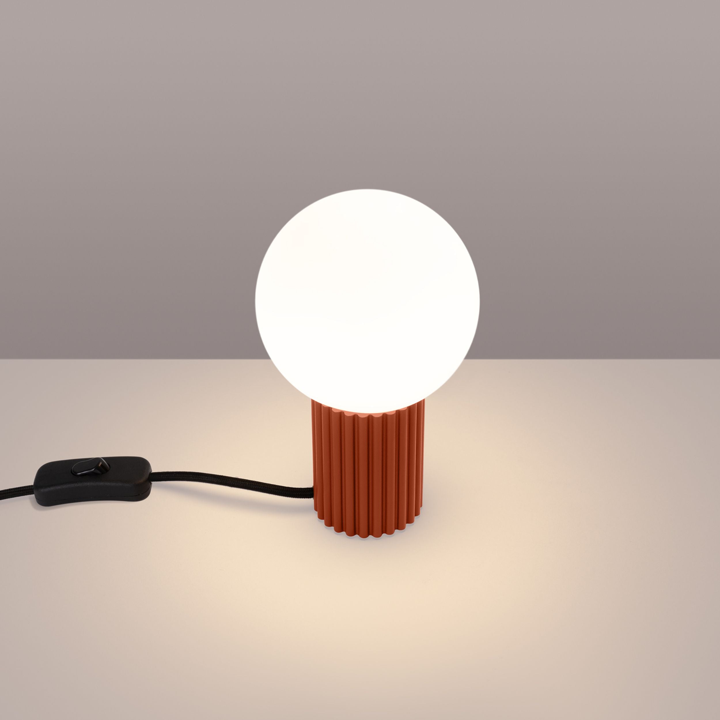 Lampa stołowa Halo ochra czerwona