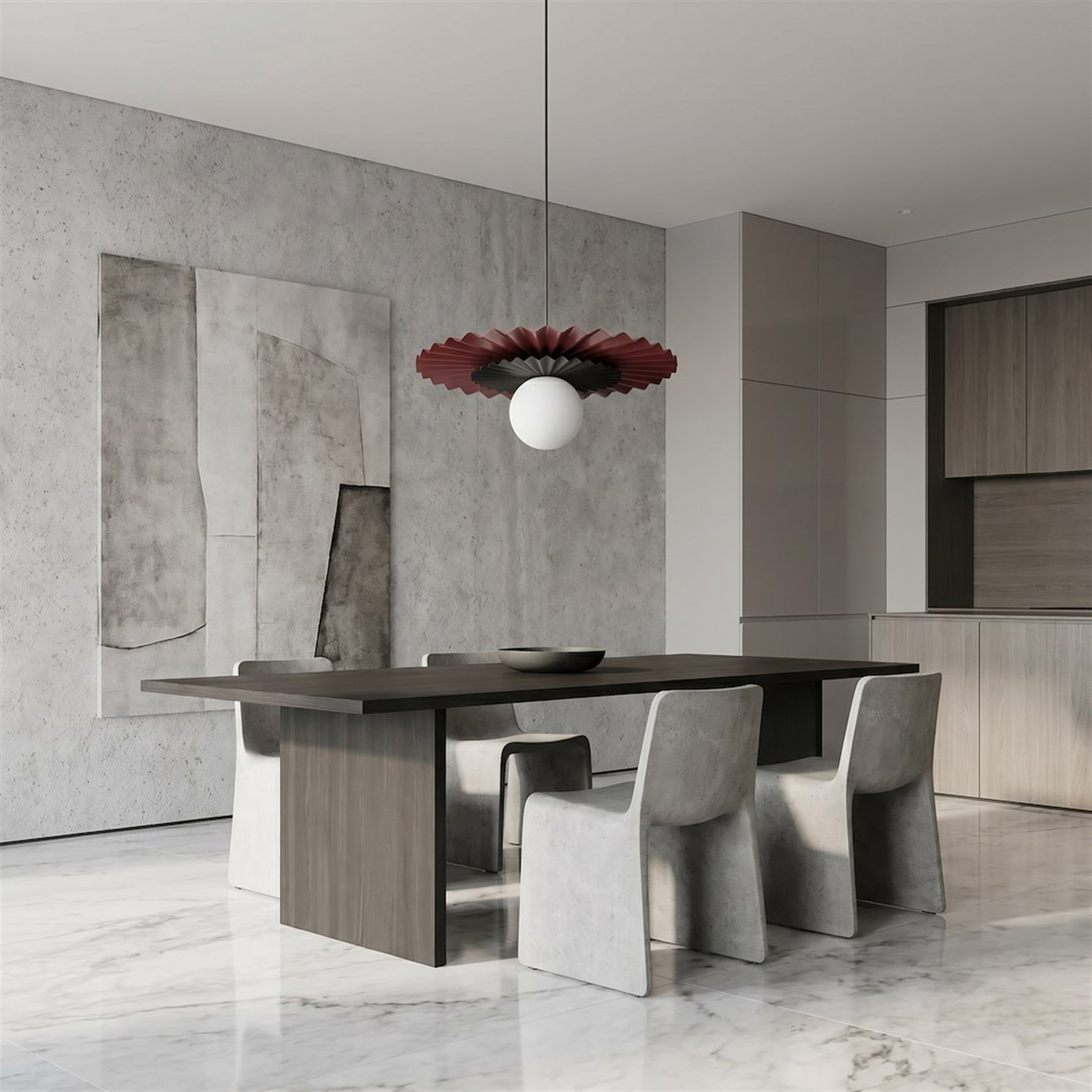 Lampa wisząca Umbra czerń/burgund