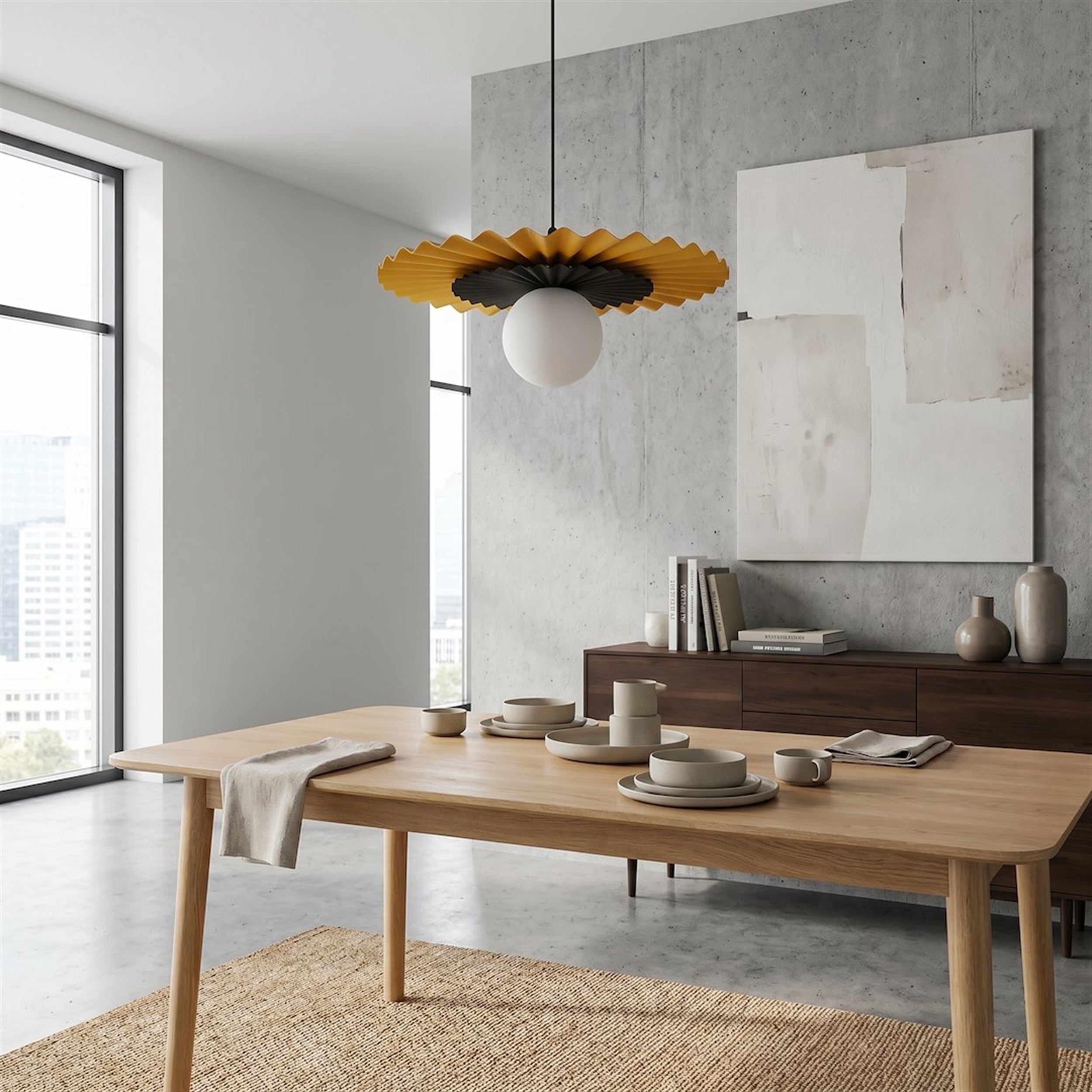 Lampa wisząca Umbra czerń/pomarańcz