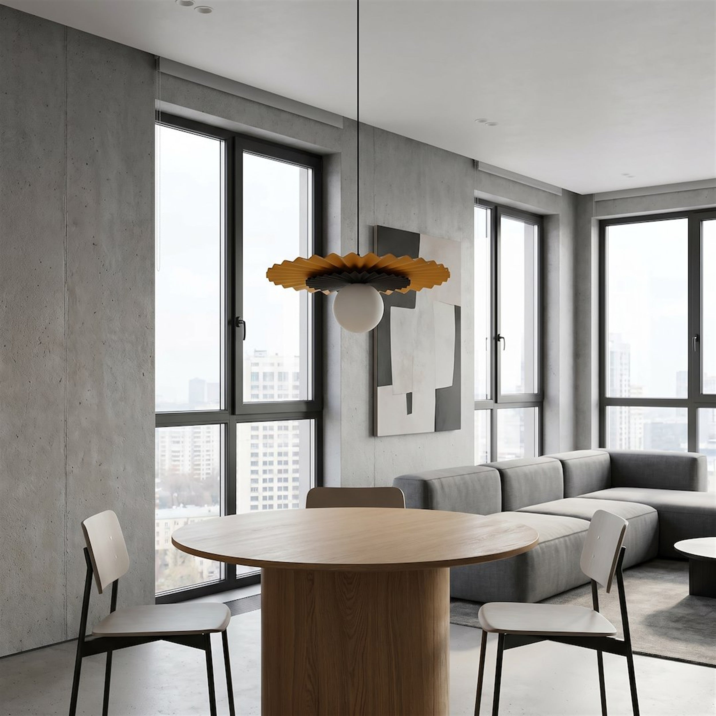 Lampa wisząca Umbra czerń/pomarańcz