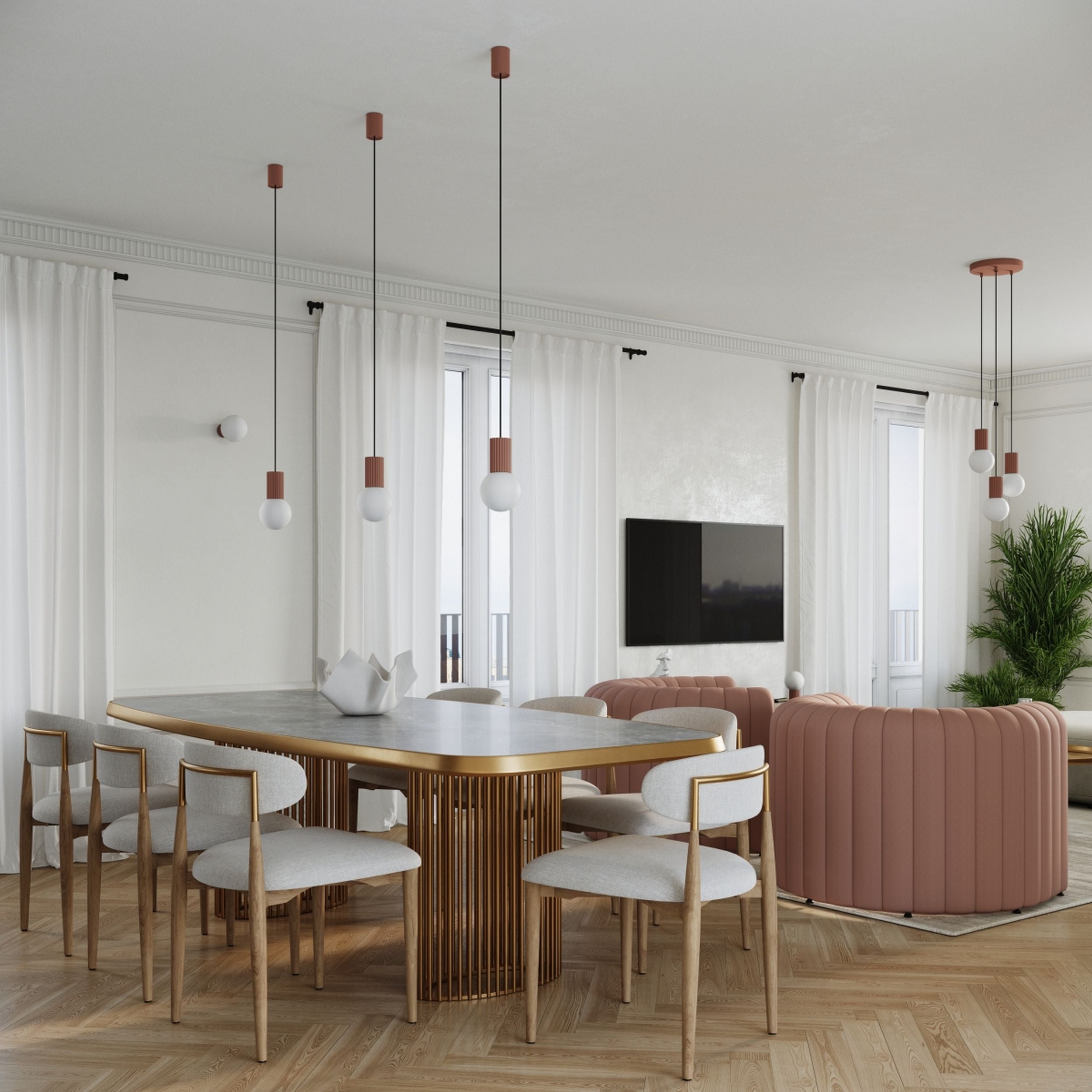 Lampa wisząca Halo 1 mocca
