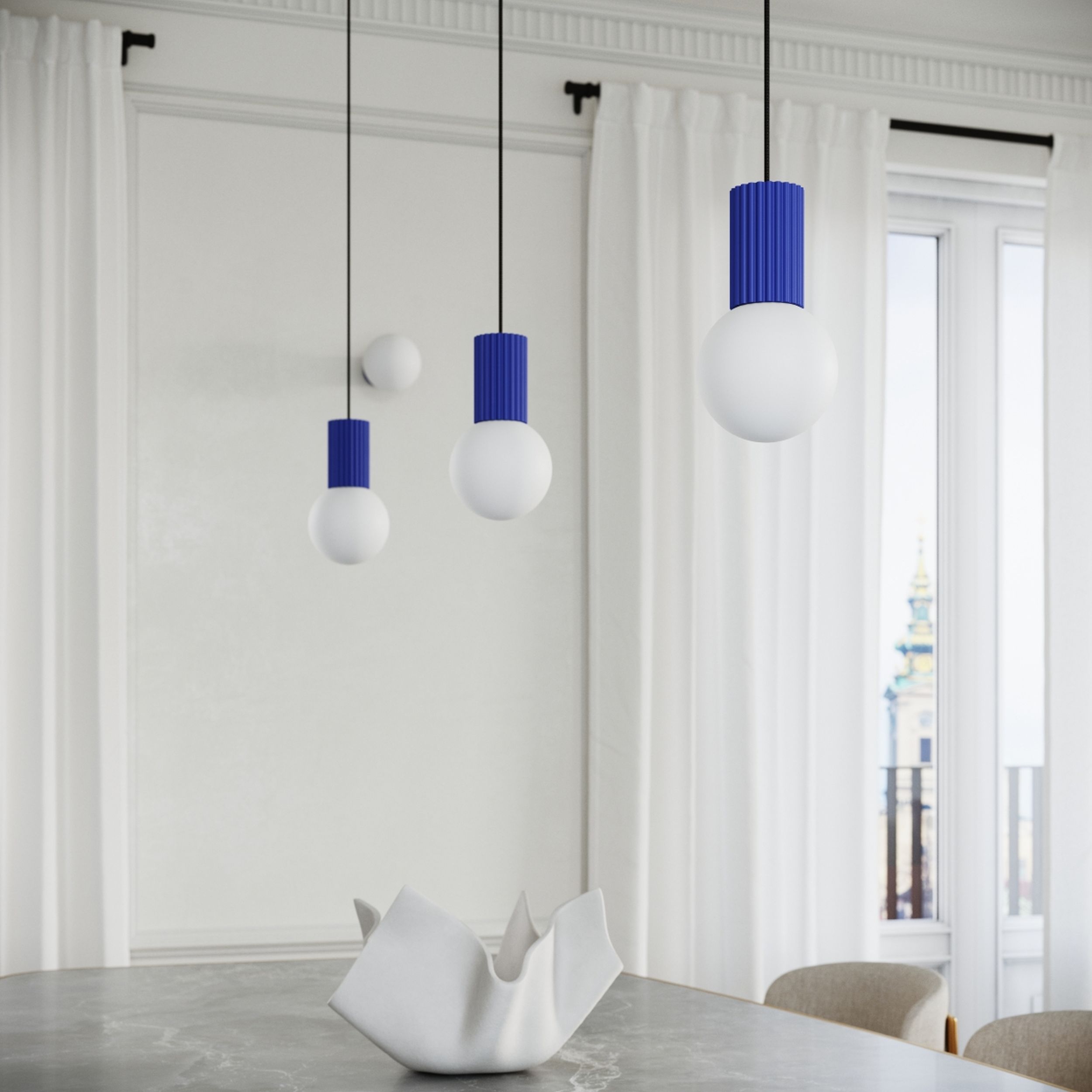 Lampa wisząca Halo 1 ultramaryna