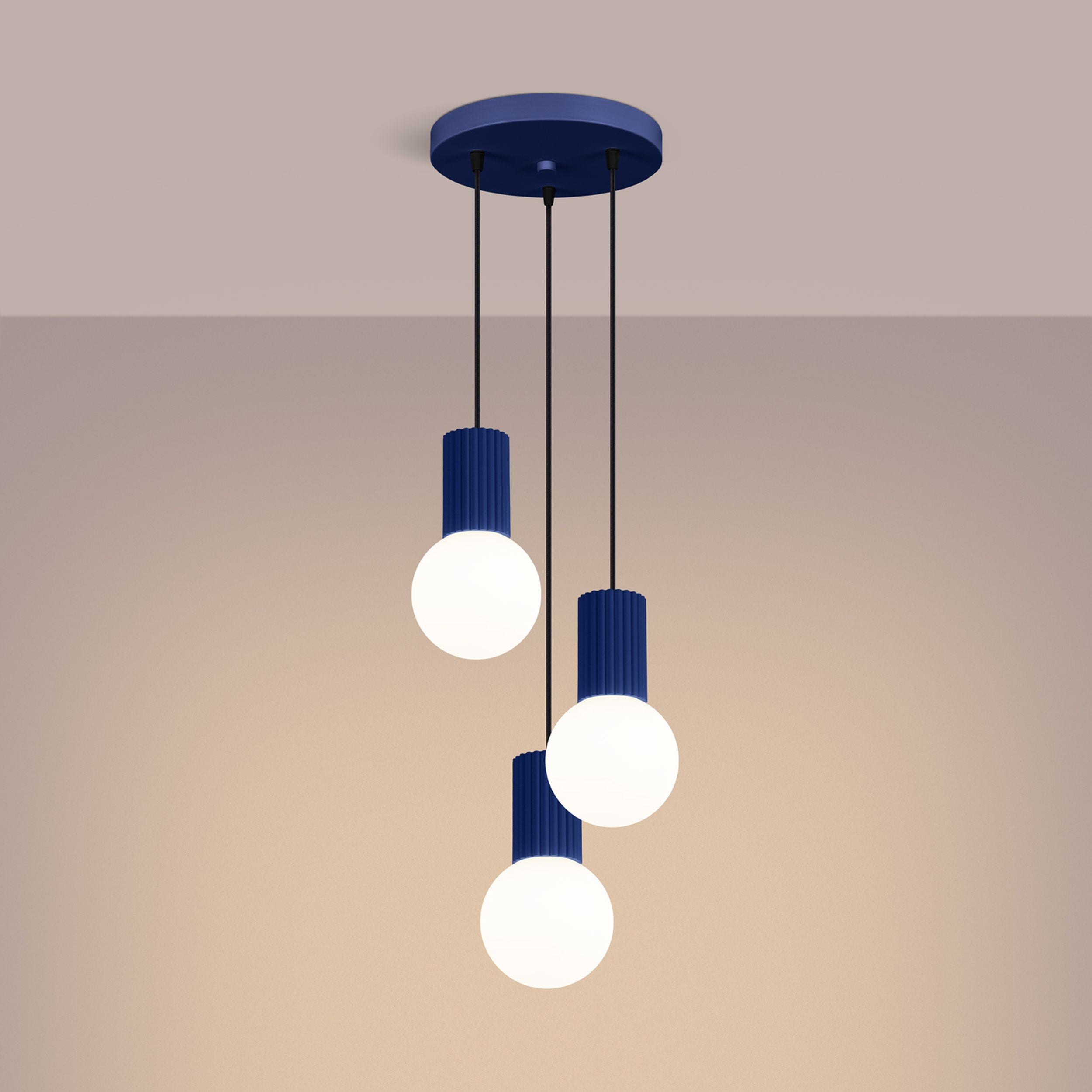 Lampa wisząca Halo 3P ultramaryna