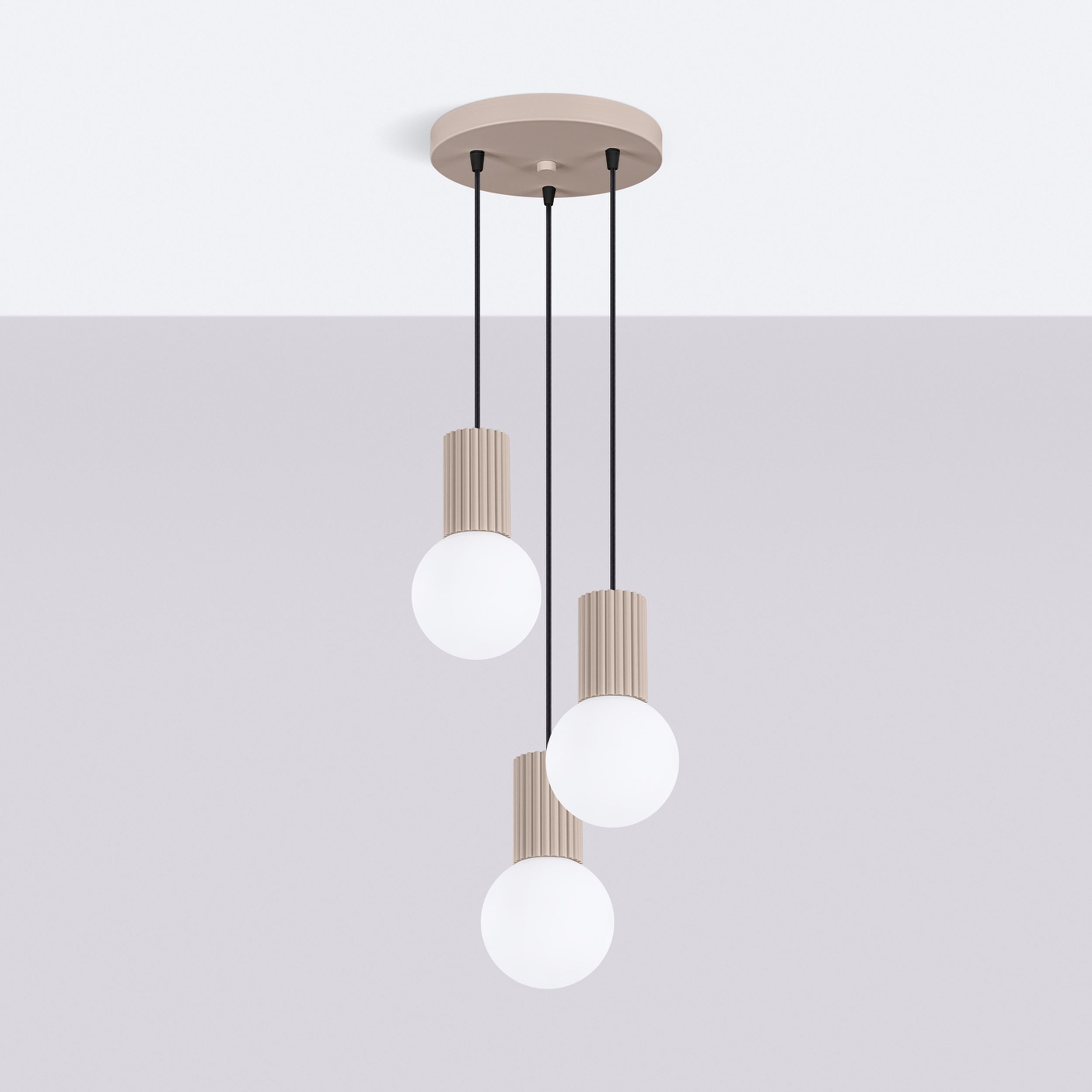 Lampa wisząca Halo 3P taupe