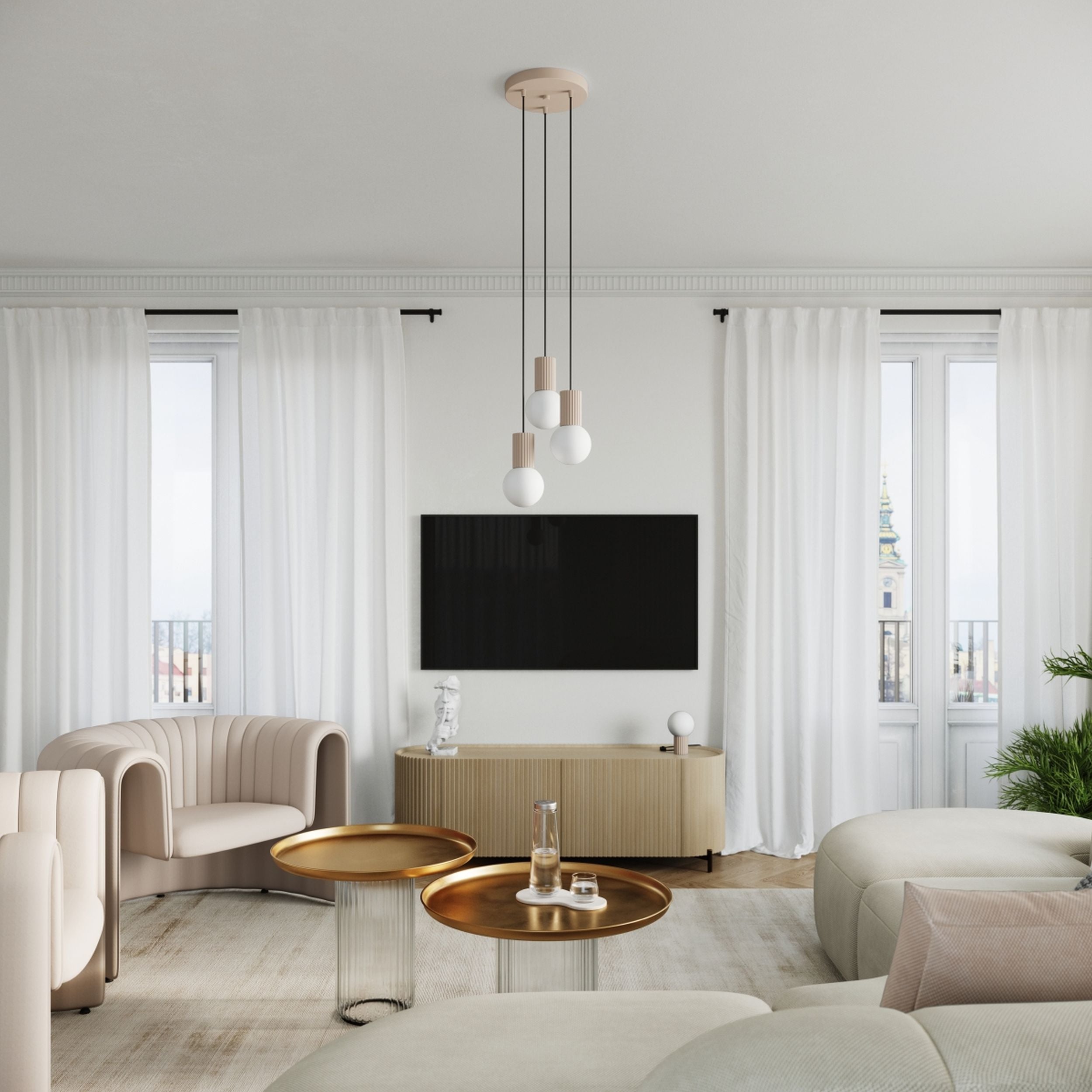 Lampa stołowa Halo taupe
