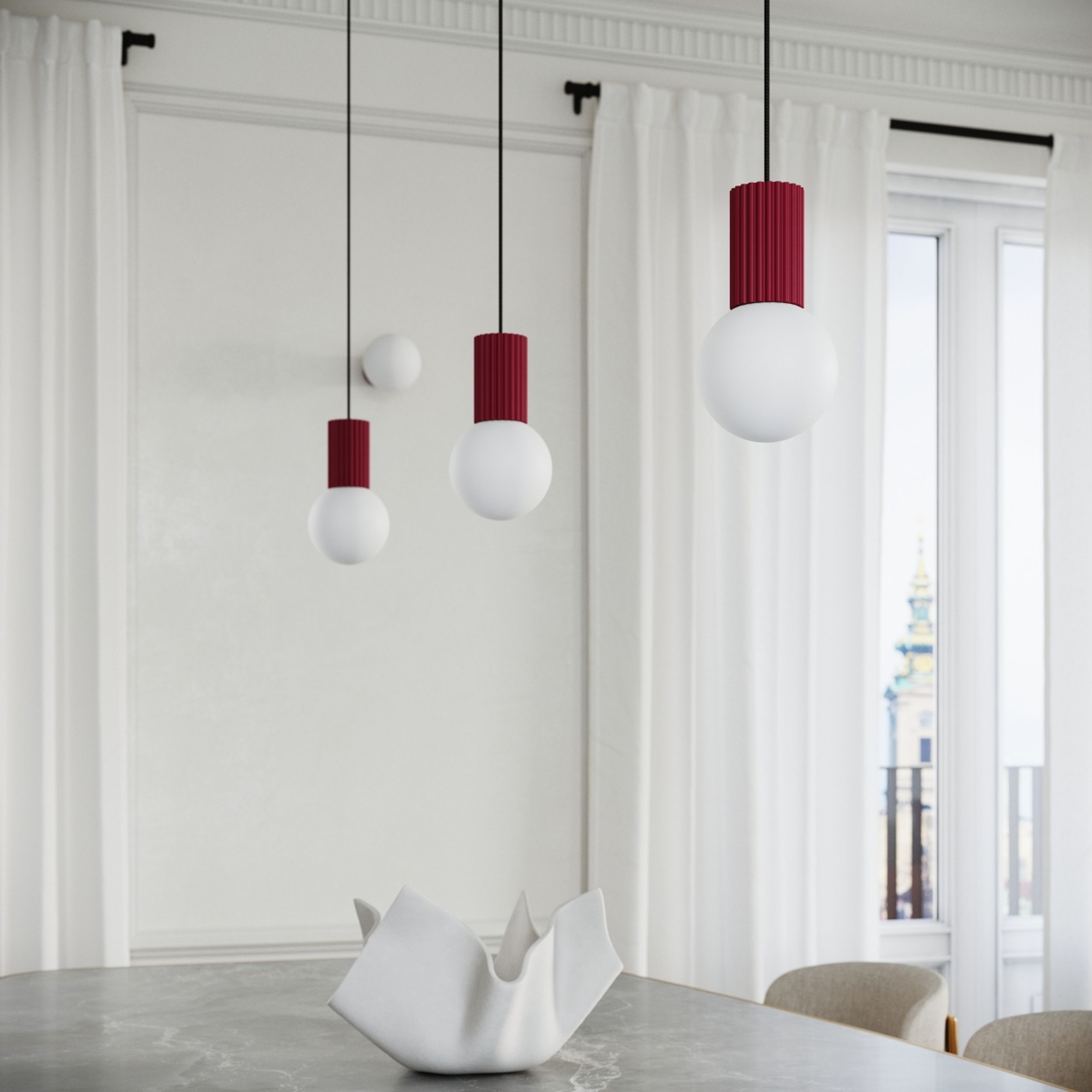 Lampa wisząca Halo 1 burgund