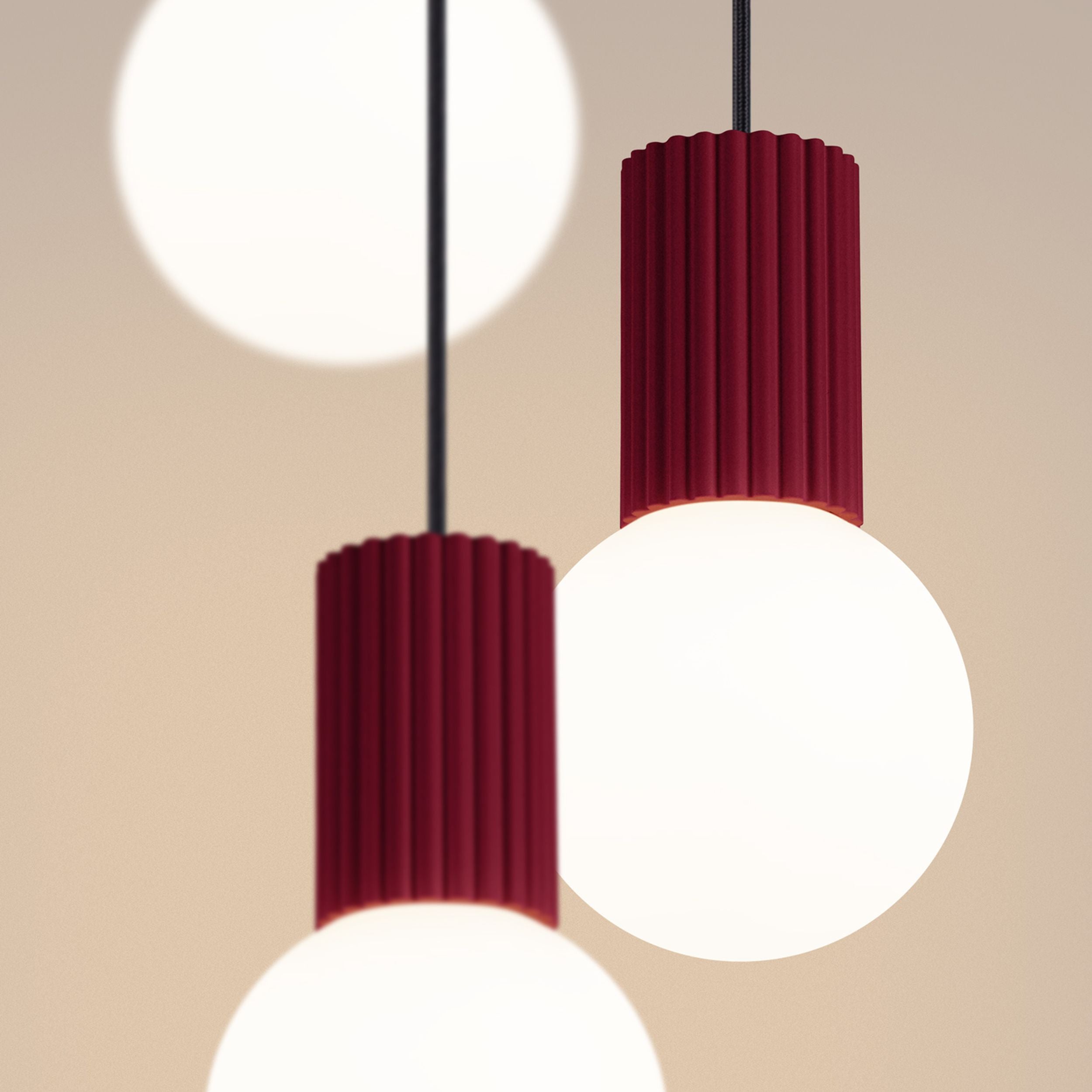 Lampa wisząca Halo 3P burgund