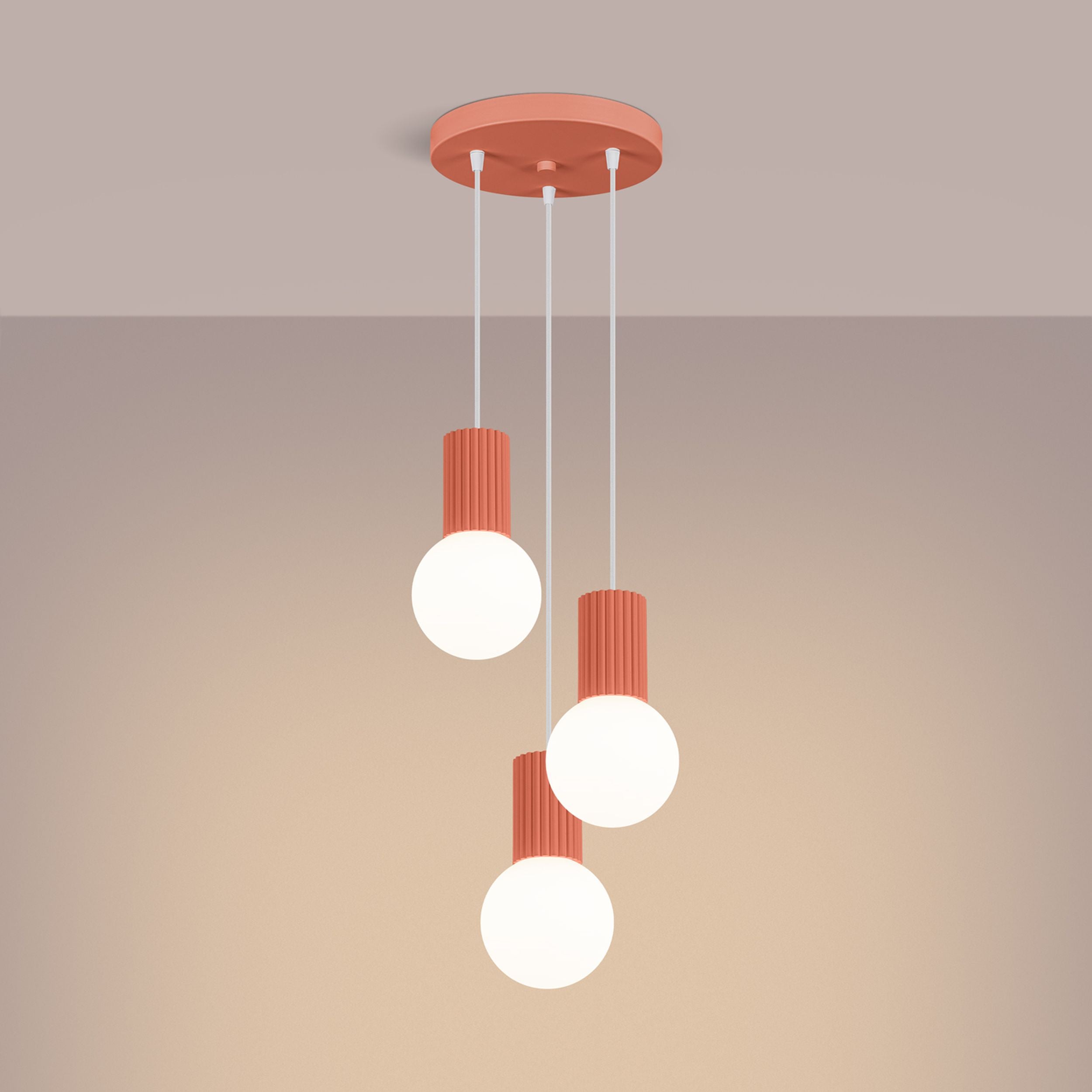 Lampa wisząca Halo 3P brzoskwiniowa