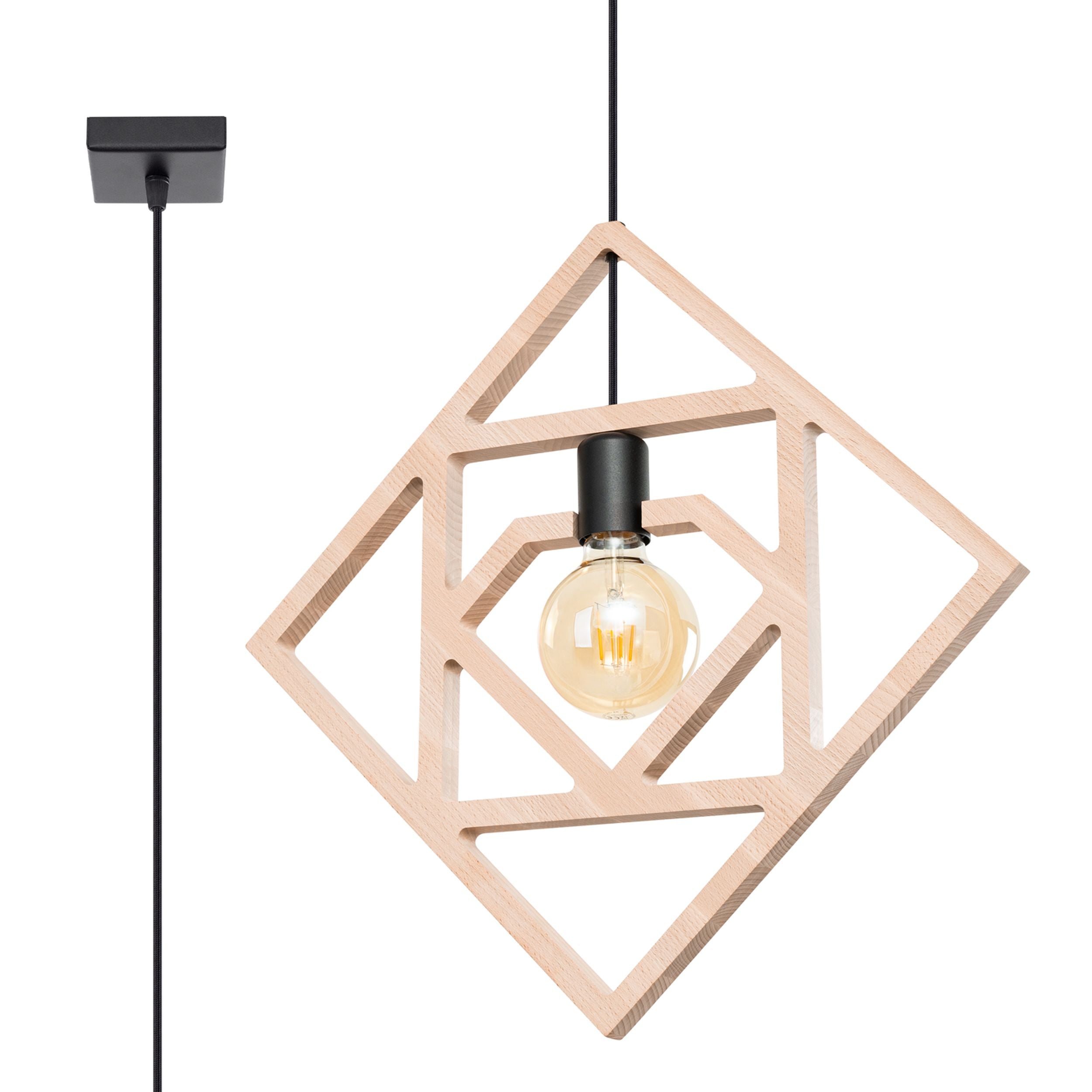 Lampa wisząca Caro drewno bukowe