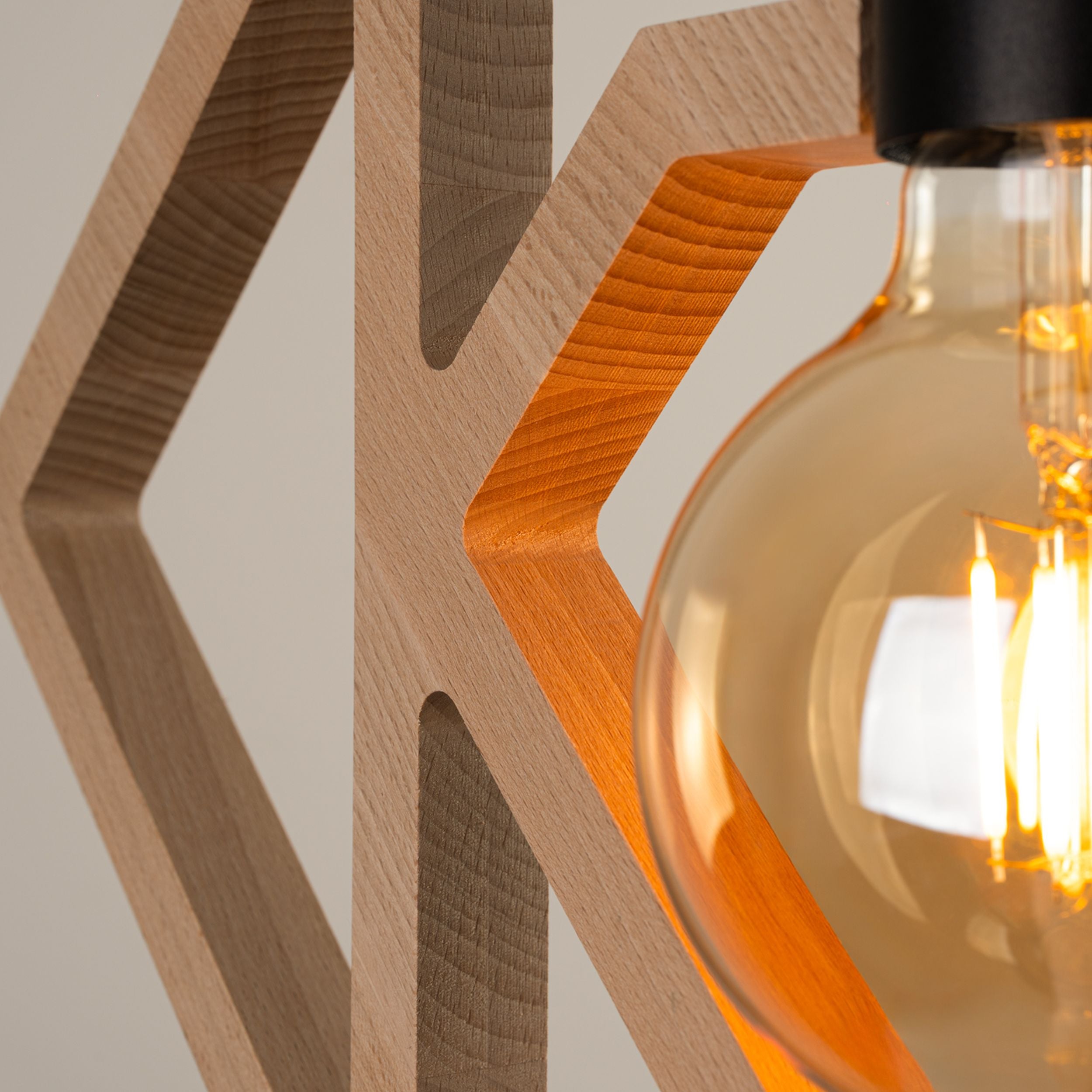 Lampa wisząca Caro drewno bukowe