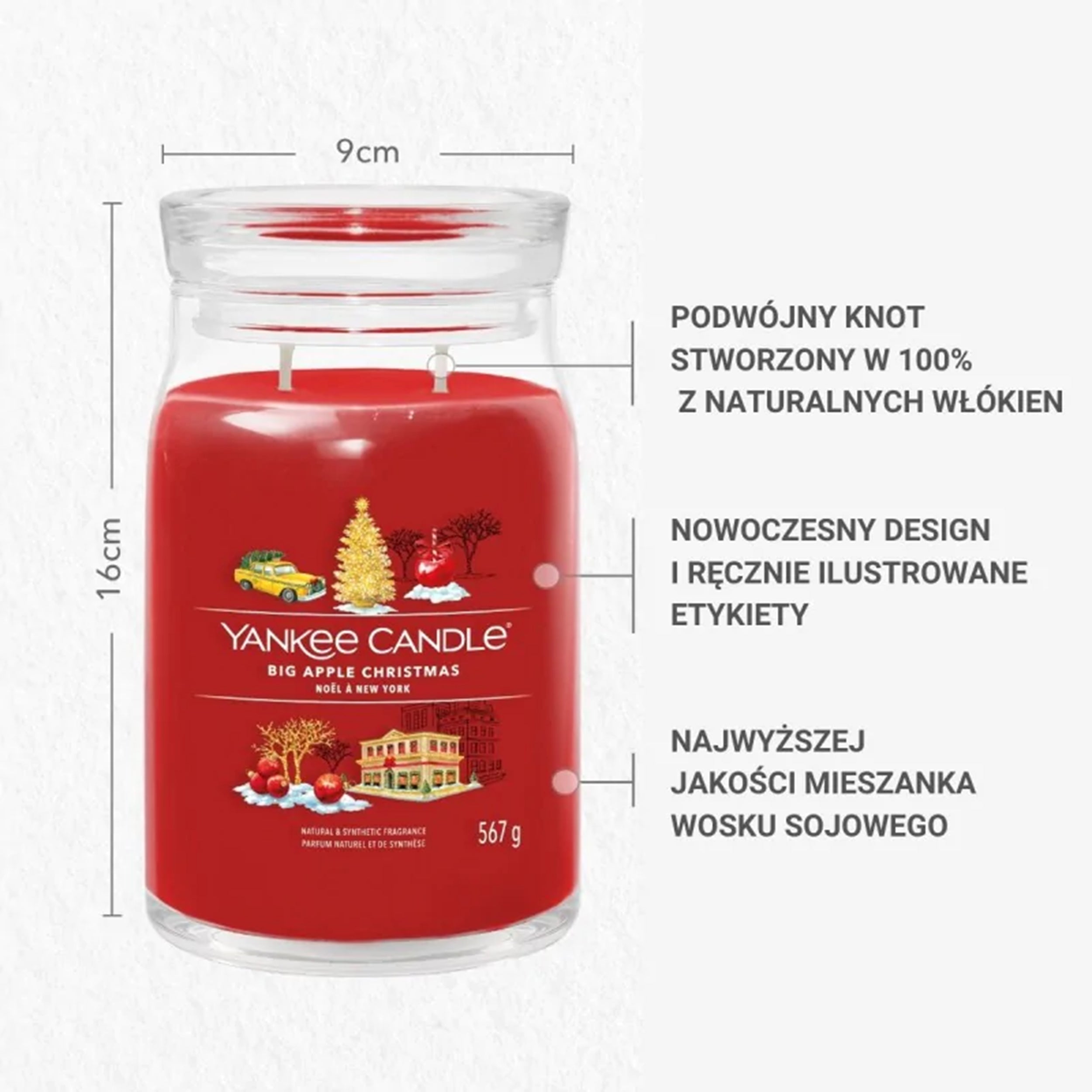 Świeca zapachowa Yankee Candle Big Apple Christmas 567 g