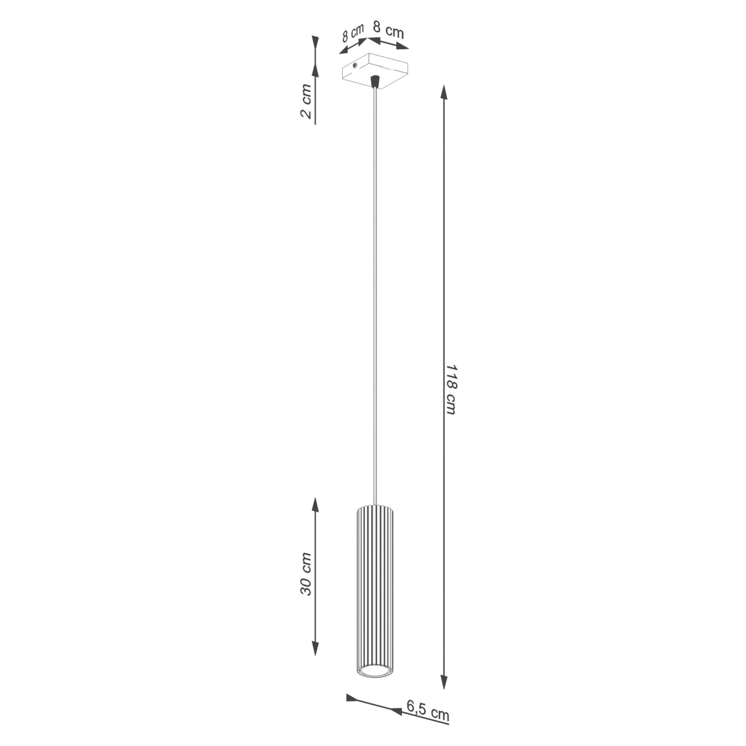 Lampa wisząca Karbon 1 taupe