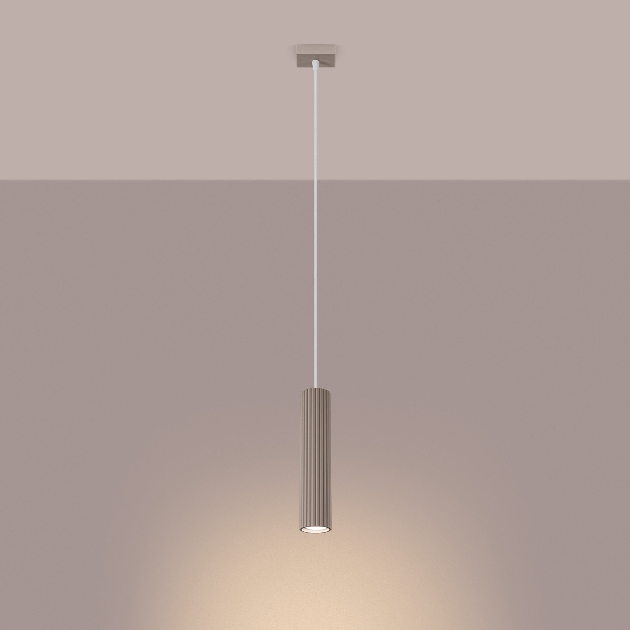 Lampa wisząca Karbon 1 taupe