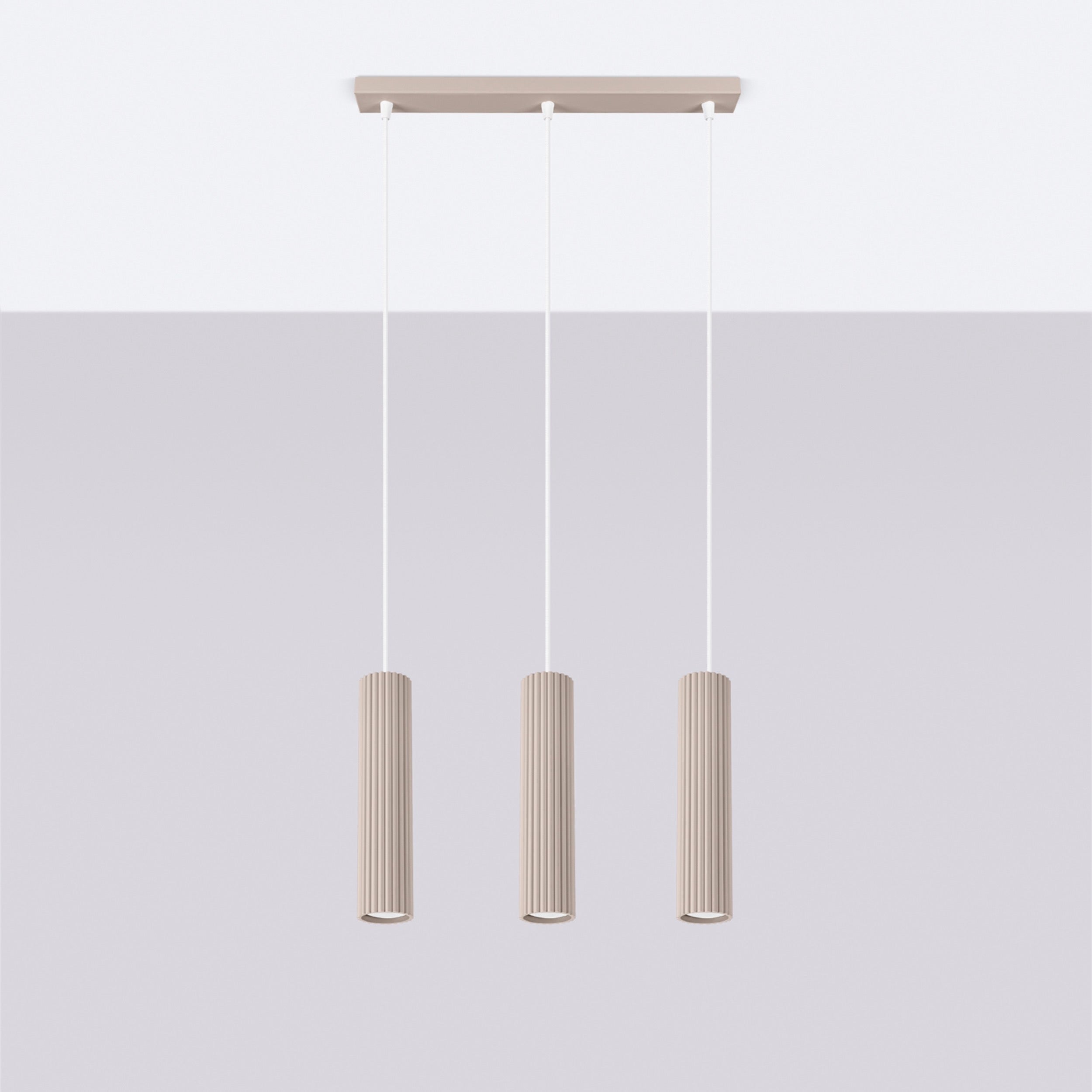 Lampa wisząca Karbon 3L taupe