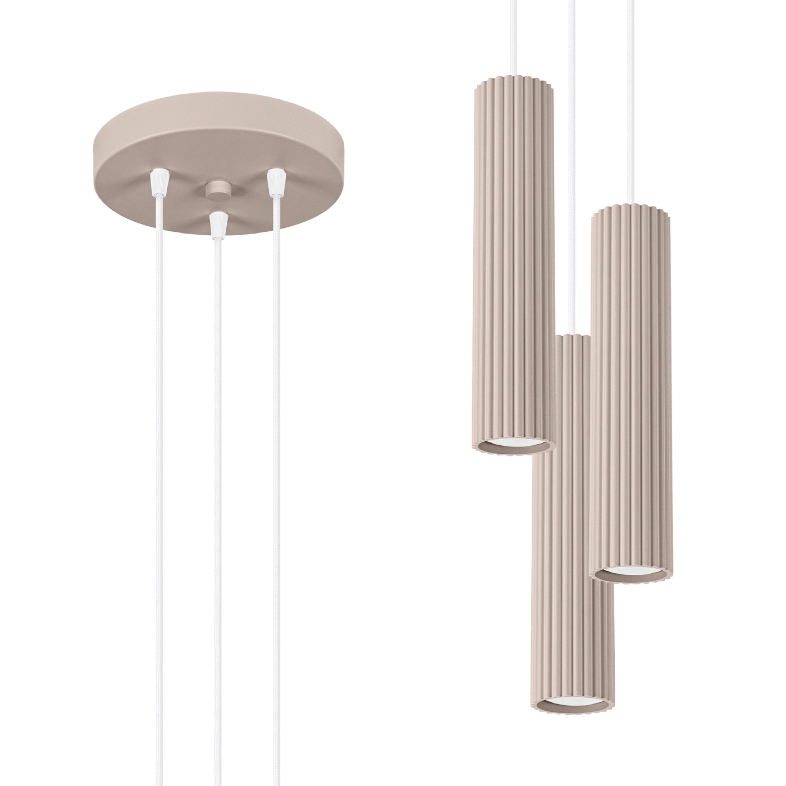 Lampa wisząca Karbon 3P taupe