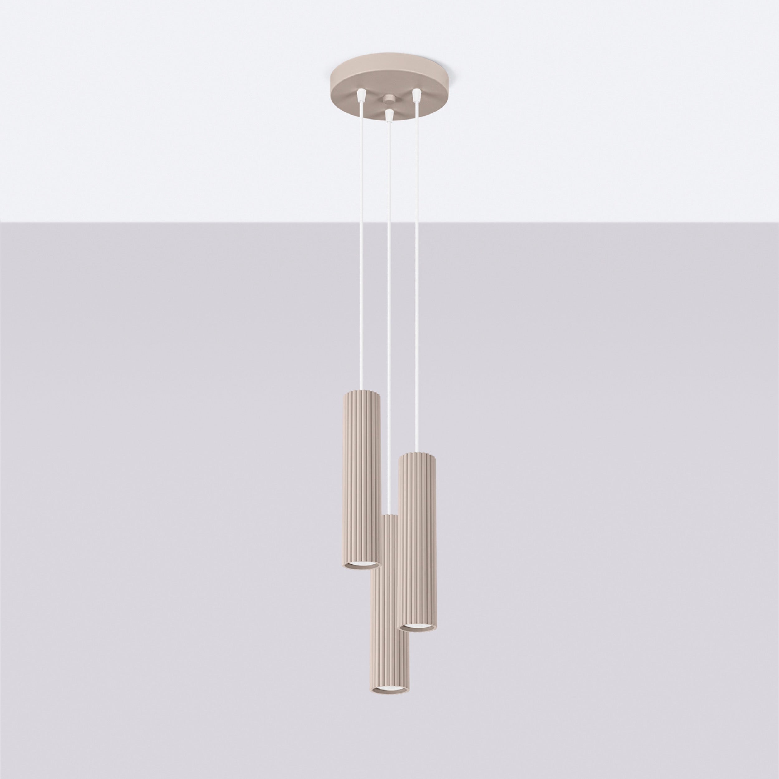 Lampa wisząca Karbon 3P taupe