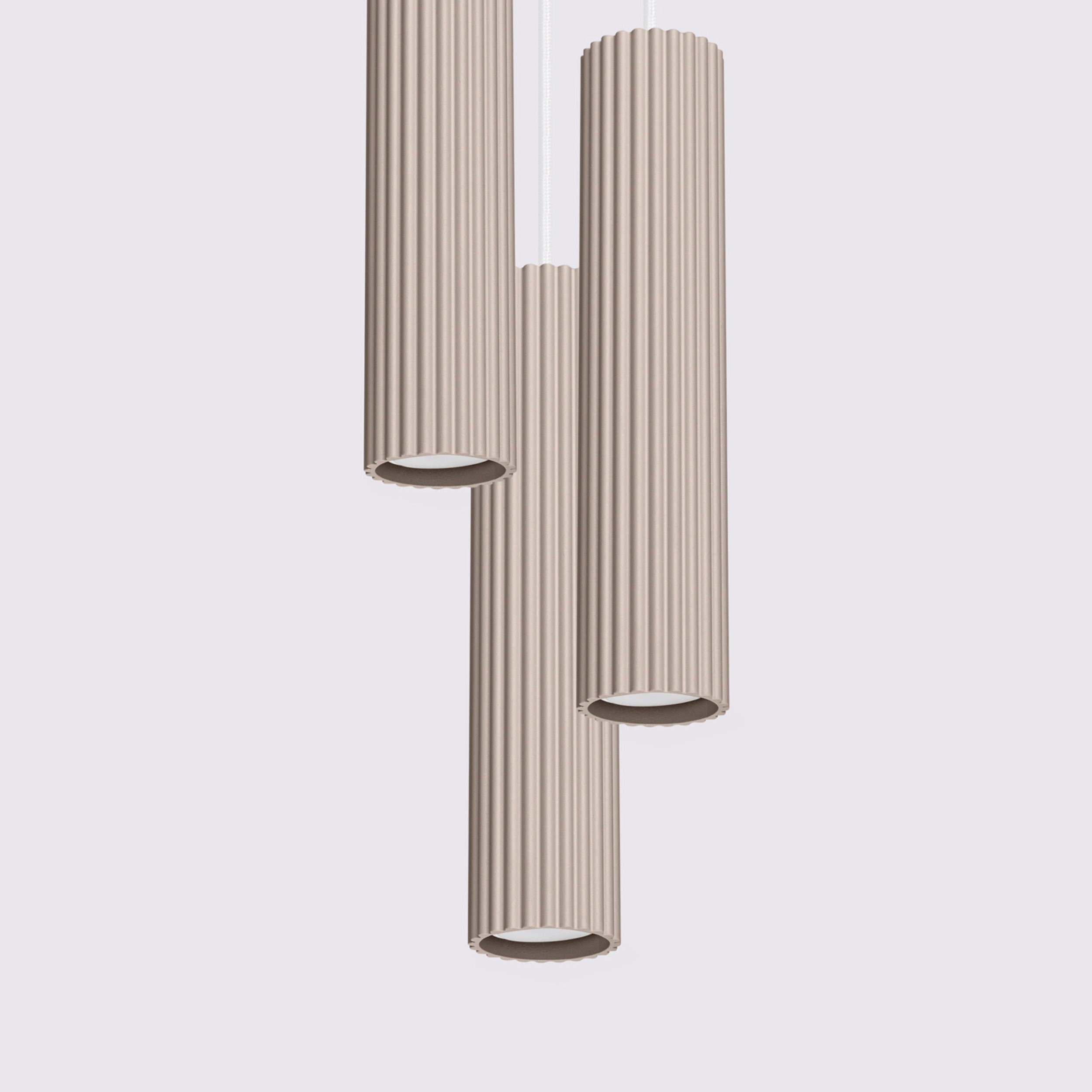 Lampa wisząca Karbon 3P taupe