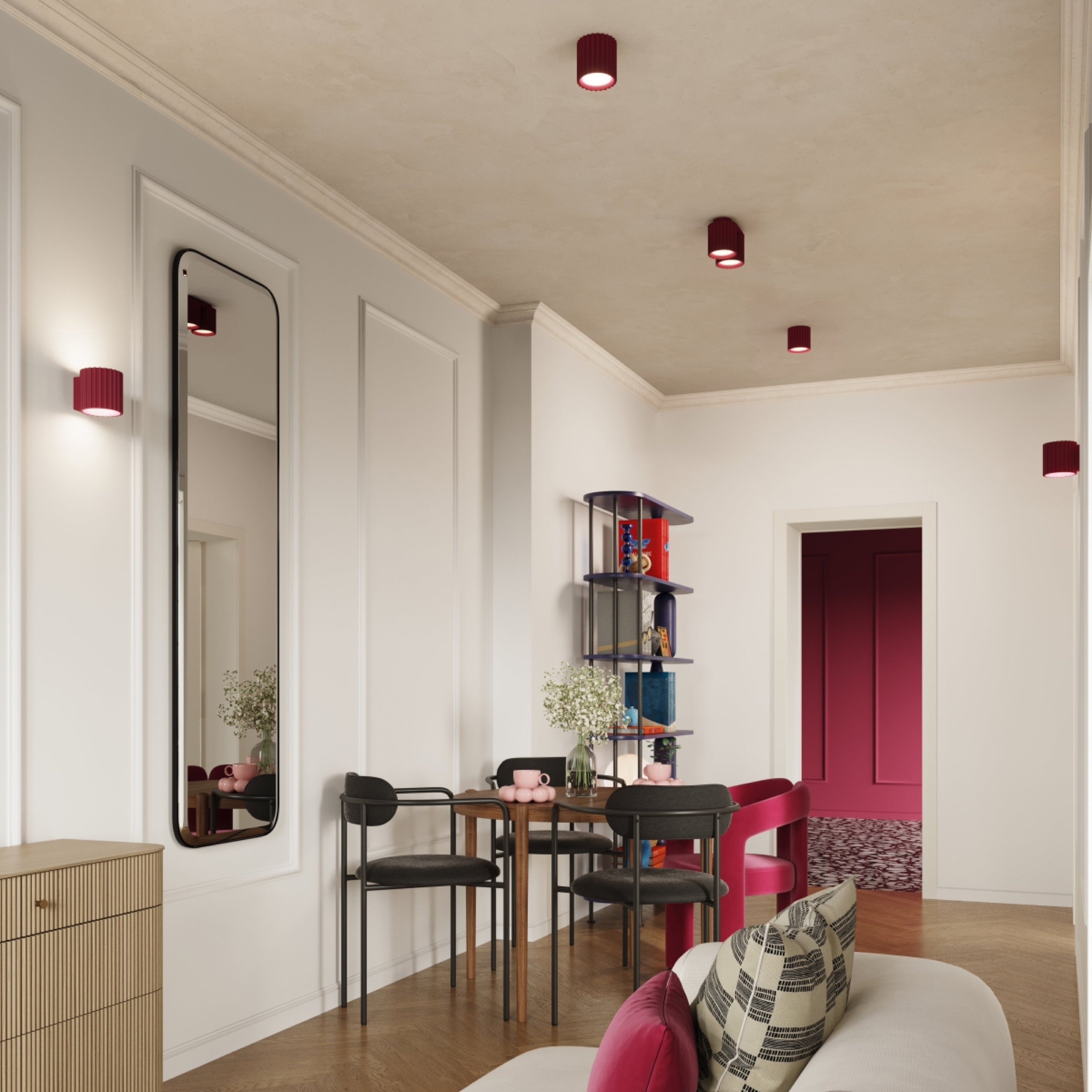 Spot tuba Aura 1 burgund GU10