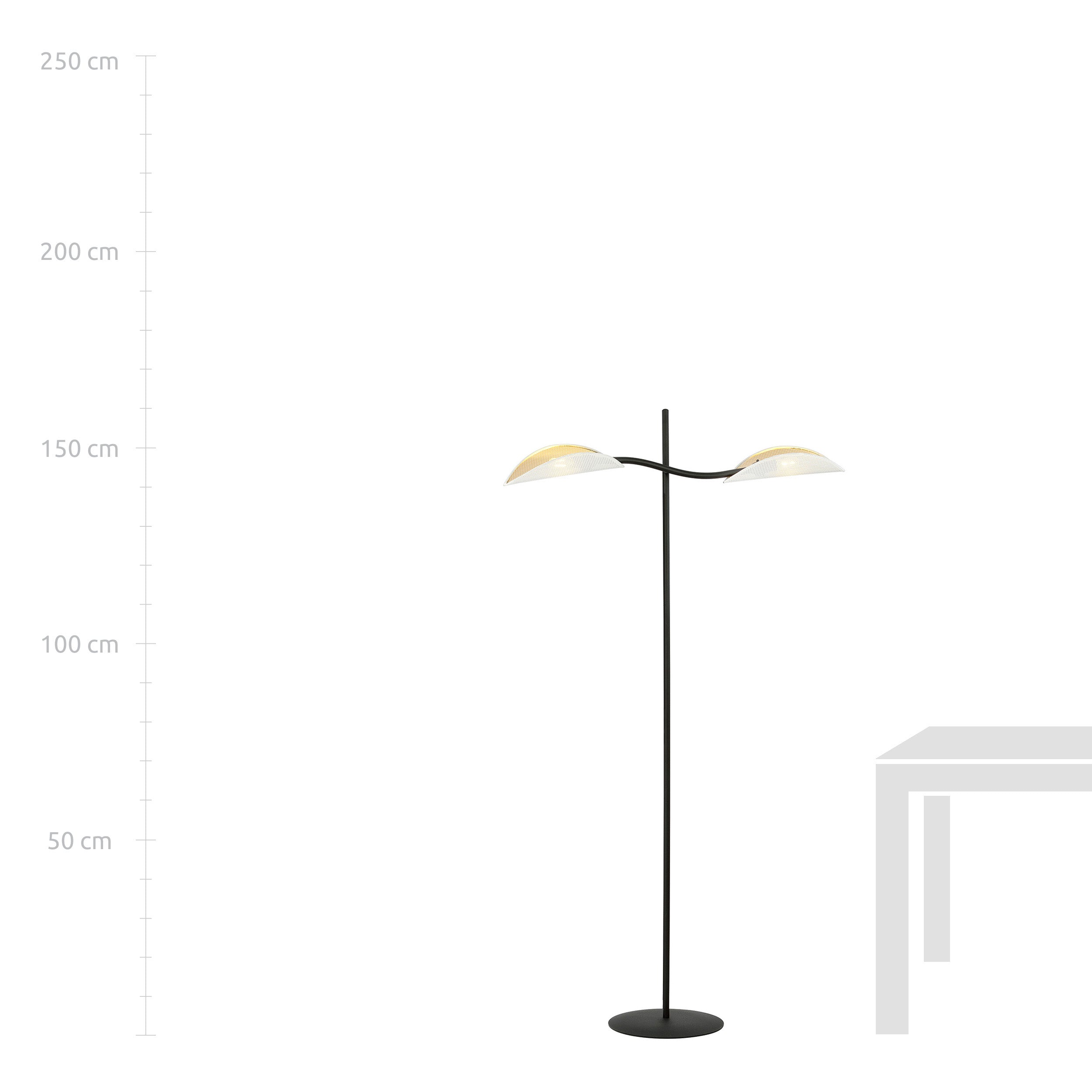 Lampa podłogowa Farang x2 biało-złota
