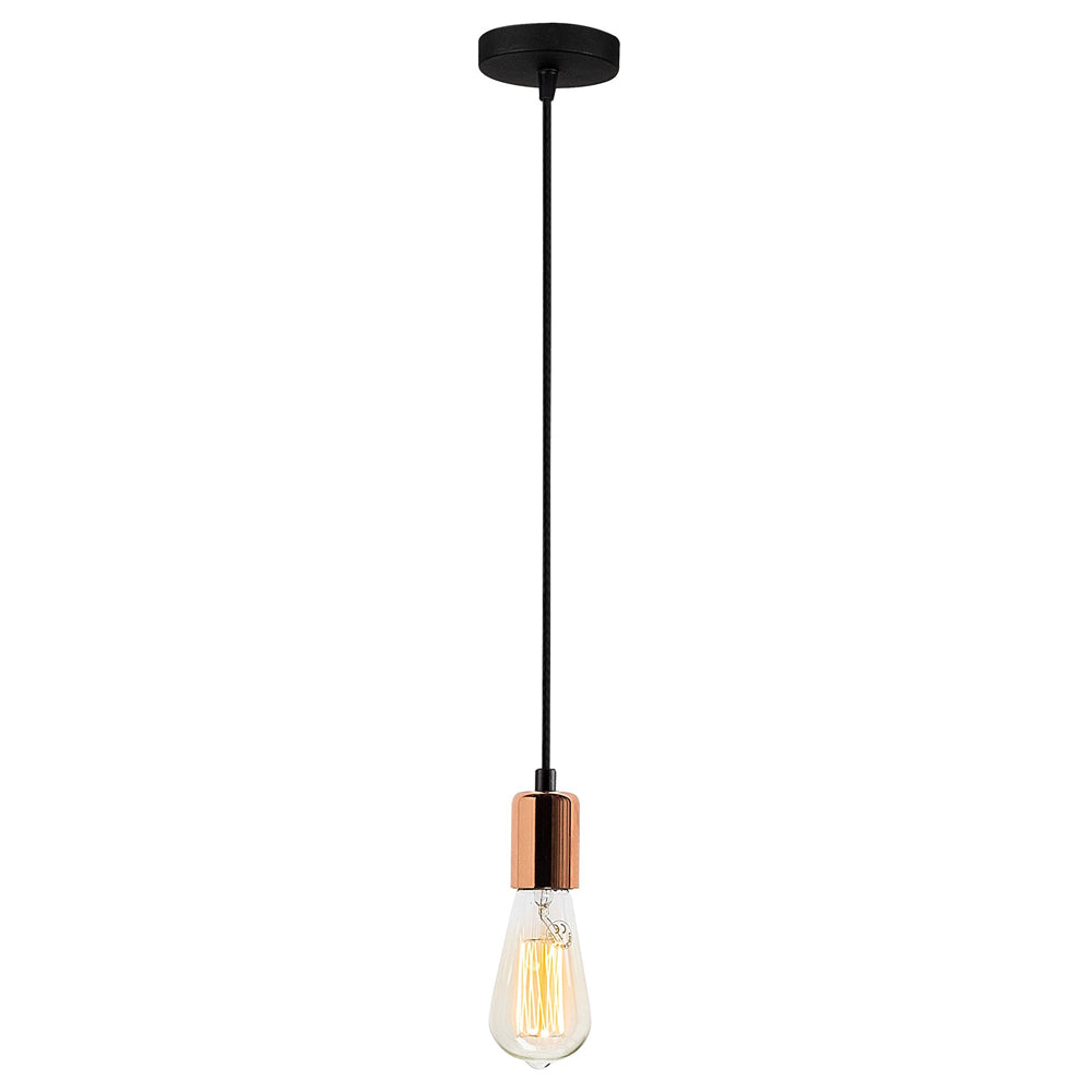 Lampa sufitowa Pabella vintage czarna/miedziana