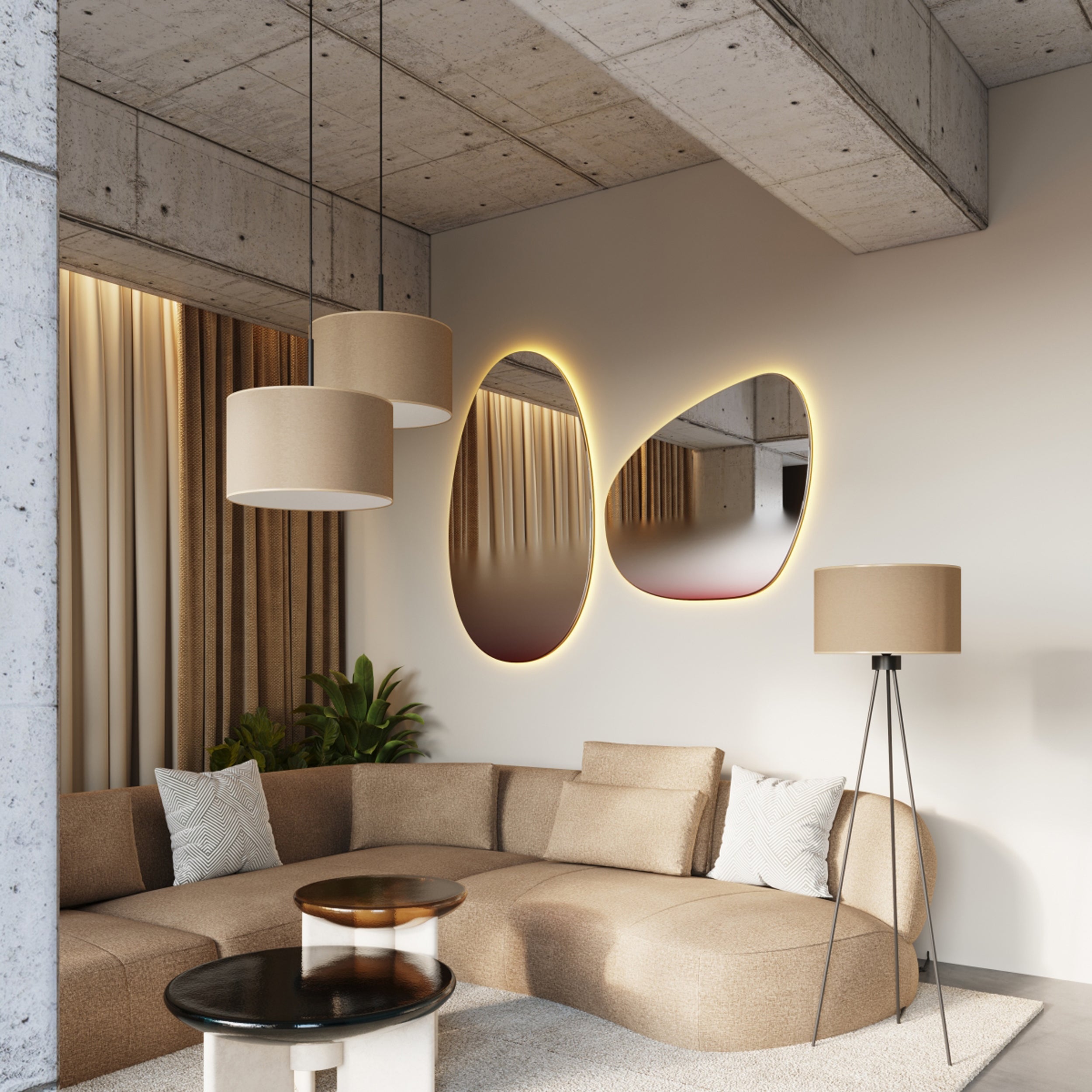 Lampa podłogowa Nevia taupe
