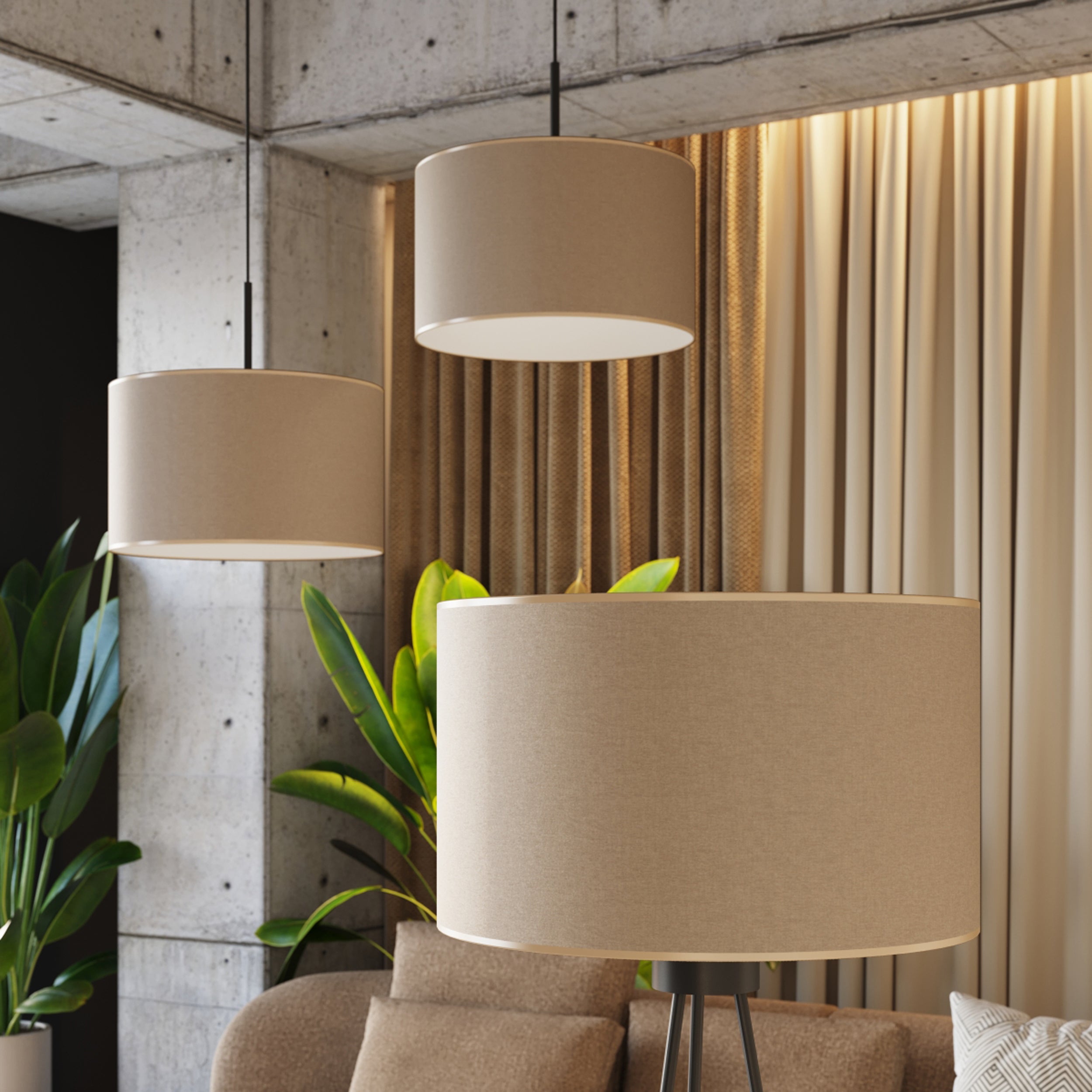 Lampa podłogowa Nevia taupe