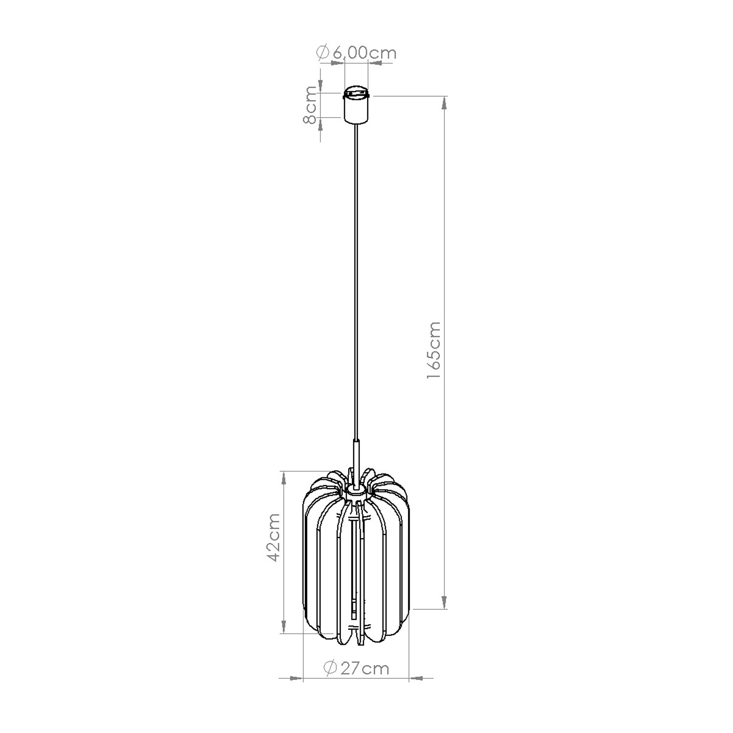 Lampa wisząca z filcu Mula 27 cm beżowa