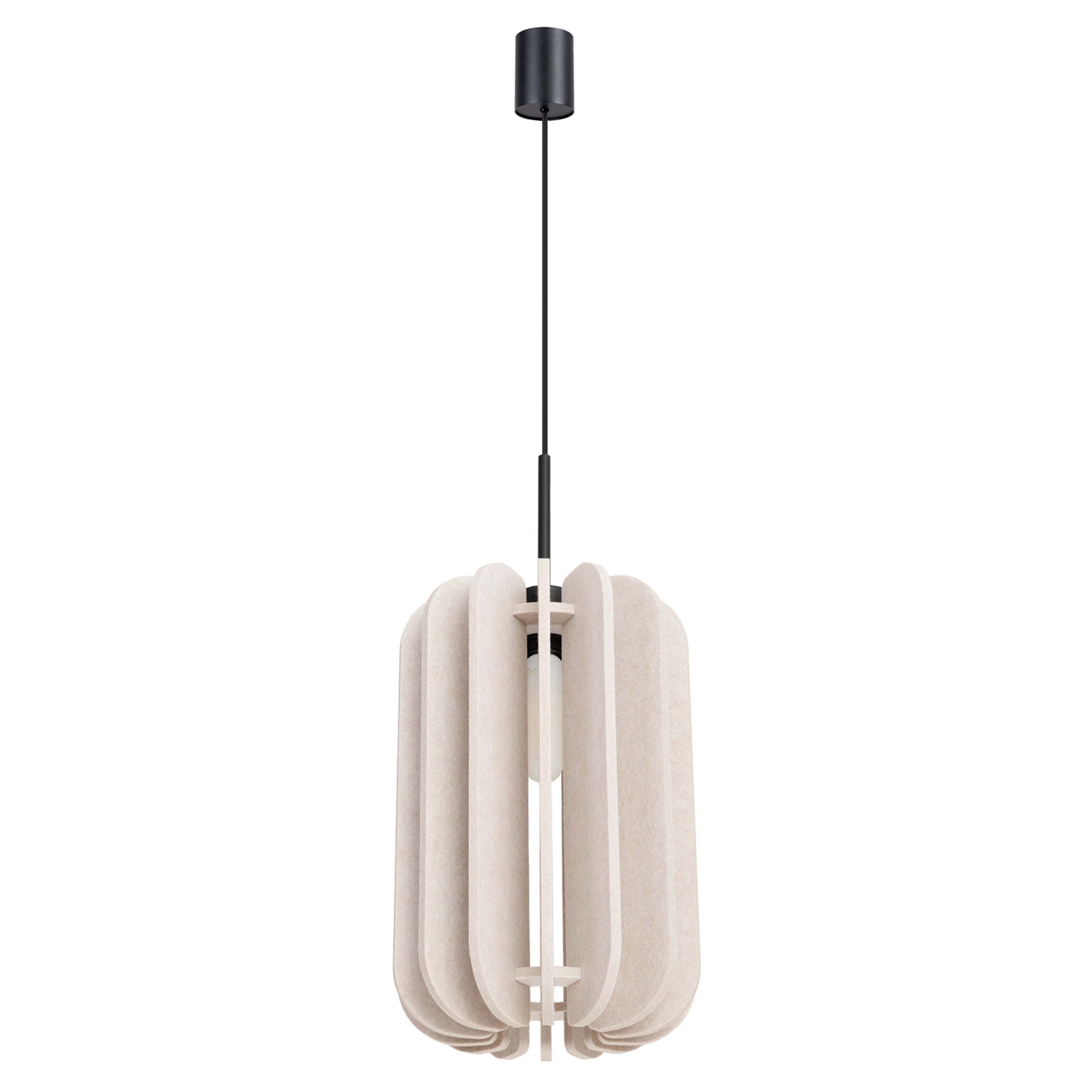 Lampa wisząca z filcu Mula 27 cm beżowa