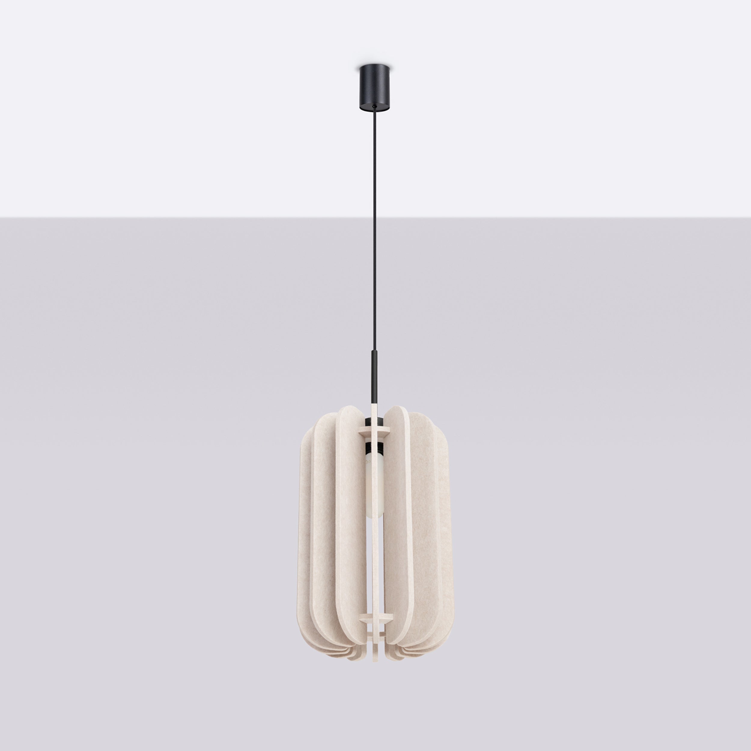 Lampa wisząca z filcu Mula 27 cm beżowa