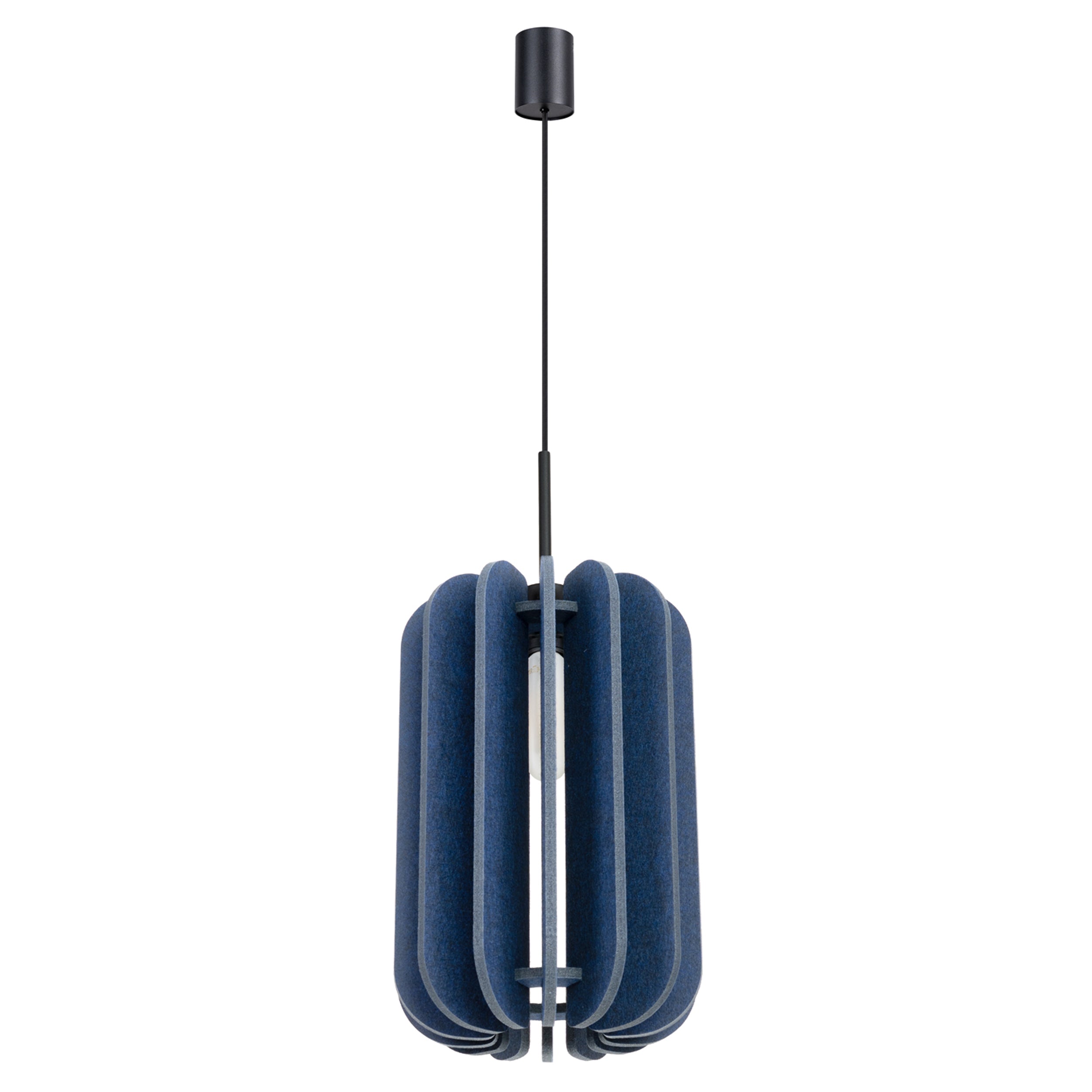 Lampa wisząca z filcu Mula 27 cm granatowa