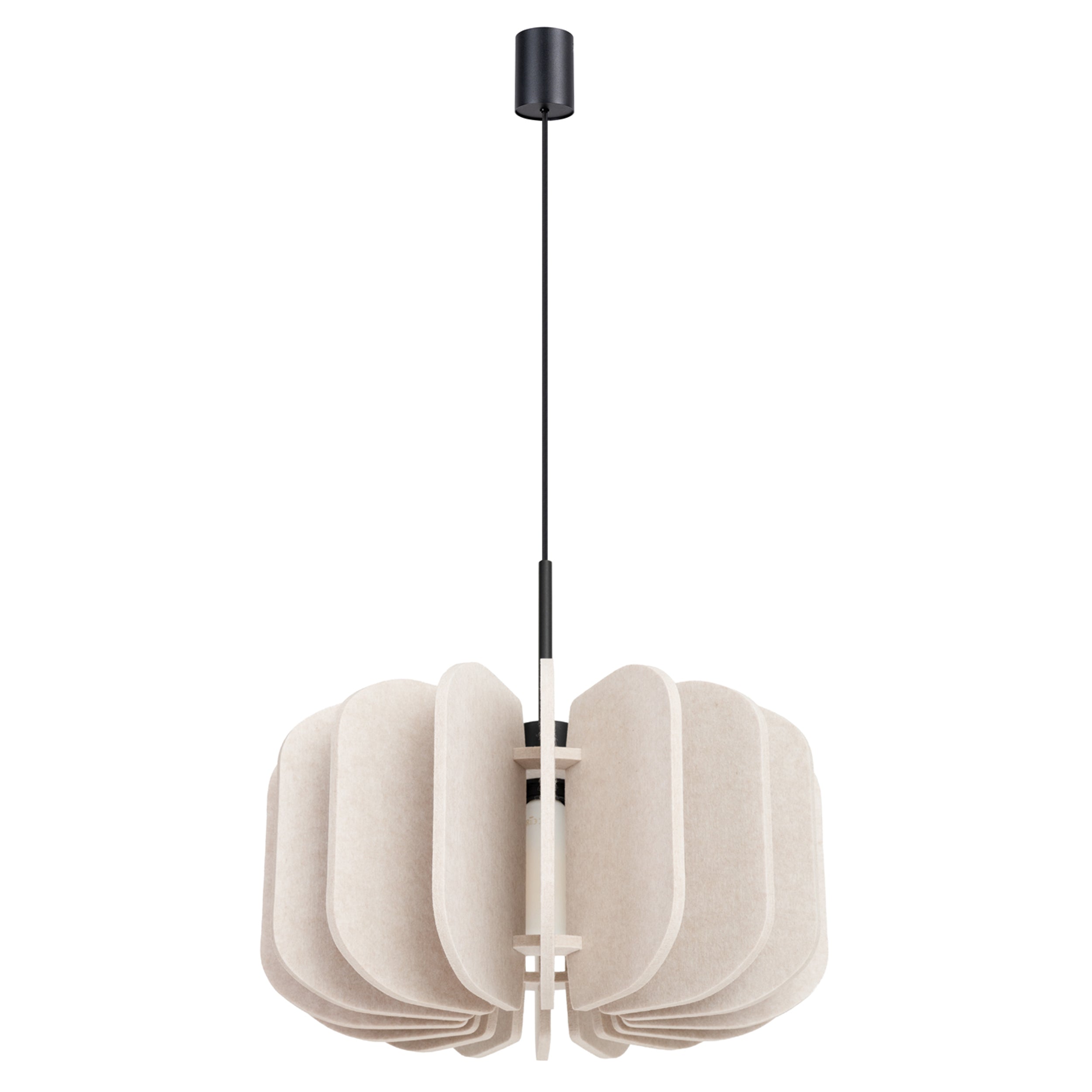 Lampa wisząca z filcu Mula 45 cm beżowa