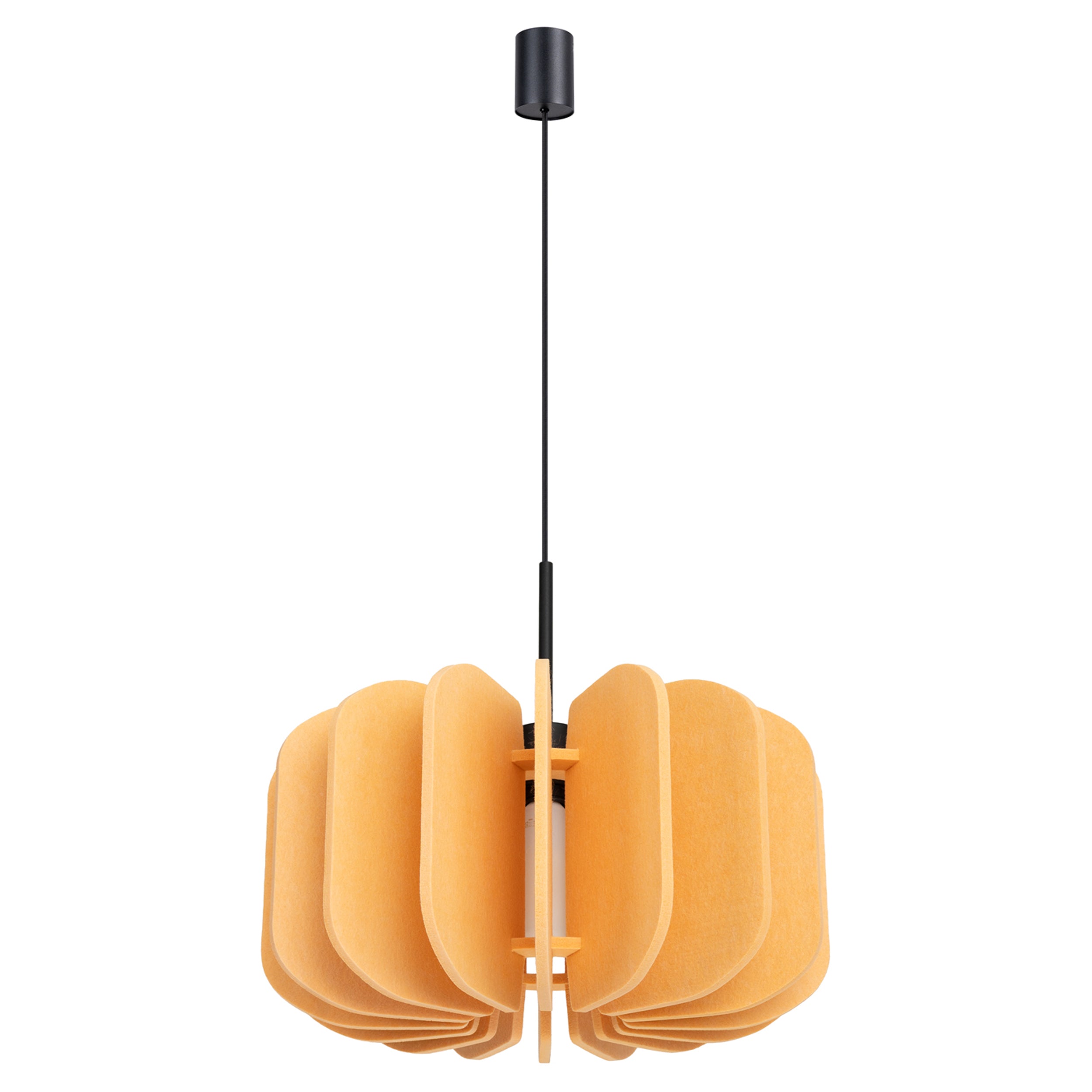 Lampa wisząca z filcu Mula 45 cm żółta