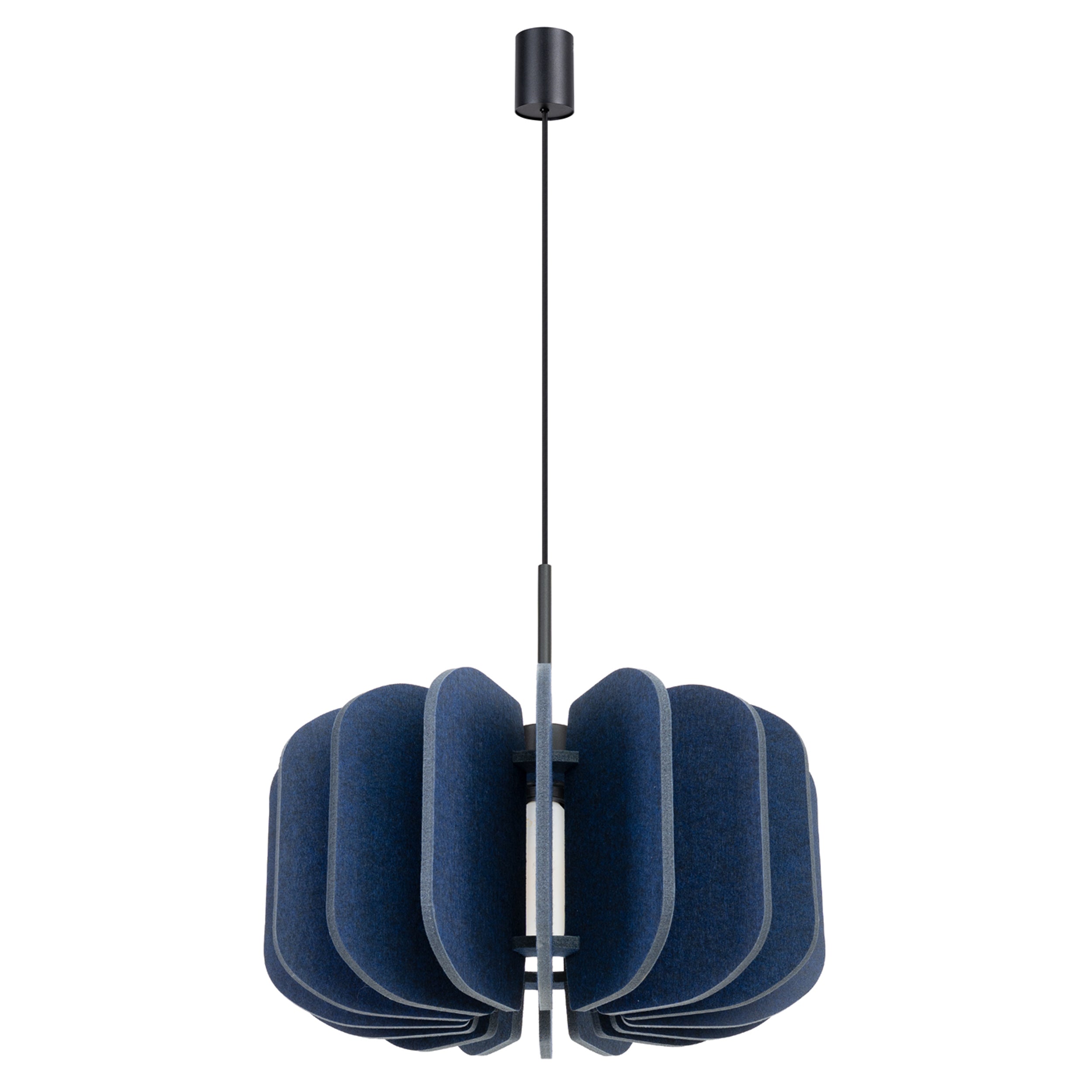 Lampa wisząca z filcu Mula 45 cm granatowa